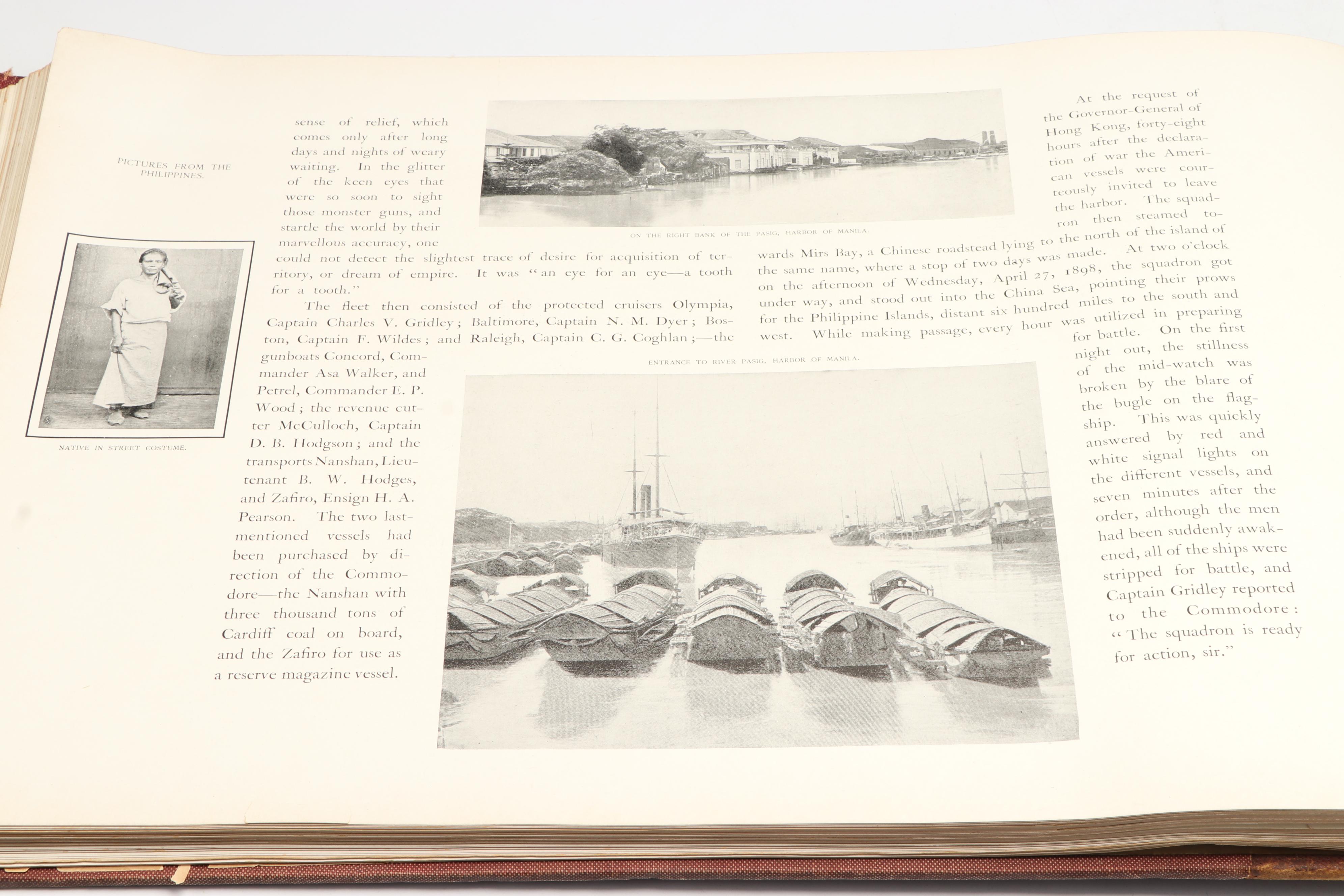 First Edition "The Story of the War of 1898" Folio by W. Nephew King, 1898