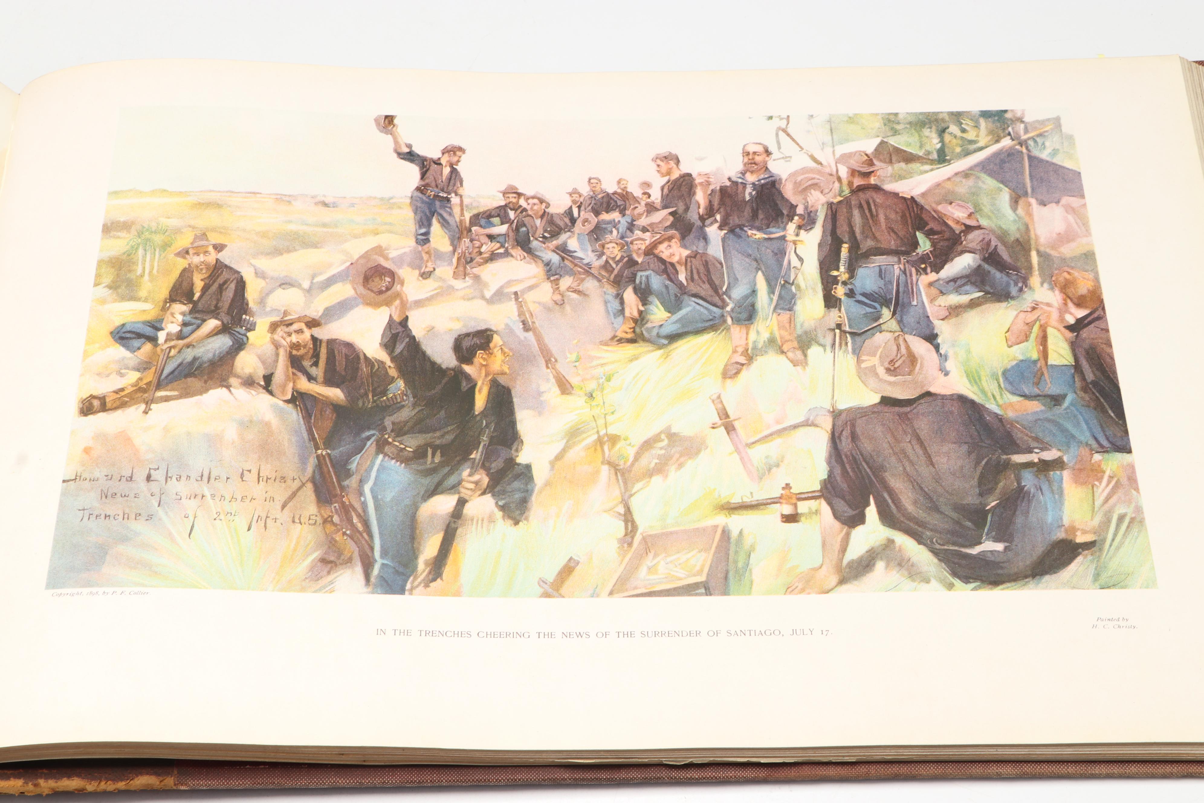 First Edition "The Story of the War of 1898" Folio by W. Nephew King, 1898