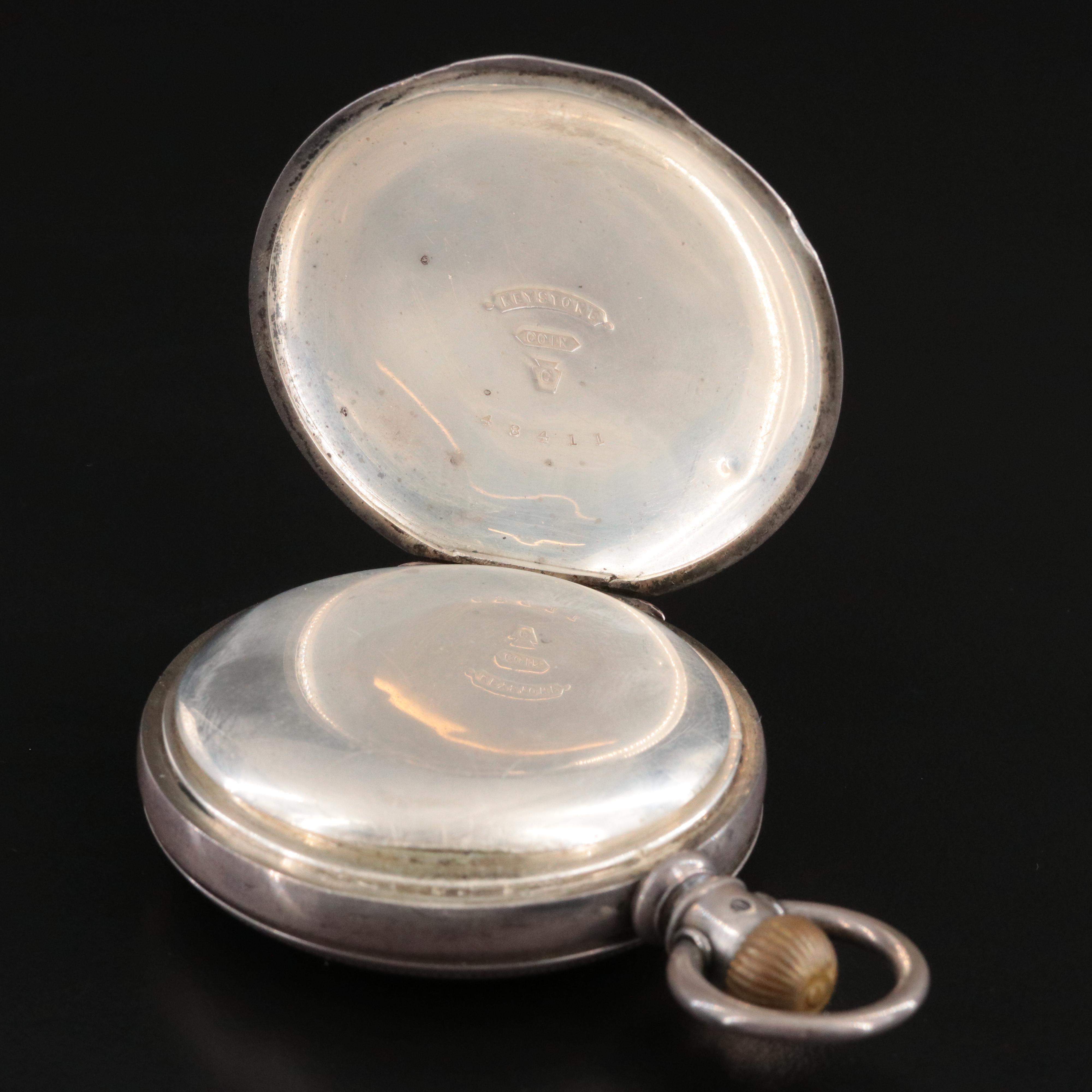 Vintage Rockford Watch Co. Illinois 900 Silver Pocket Watch #8411