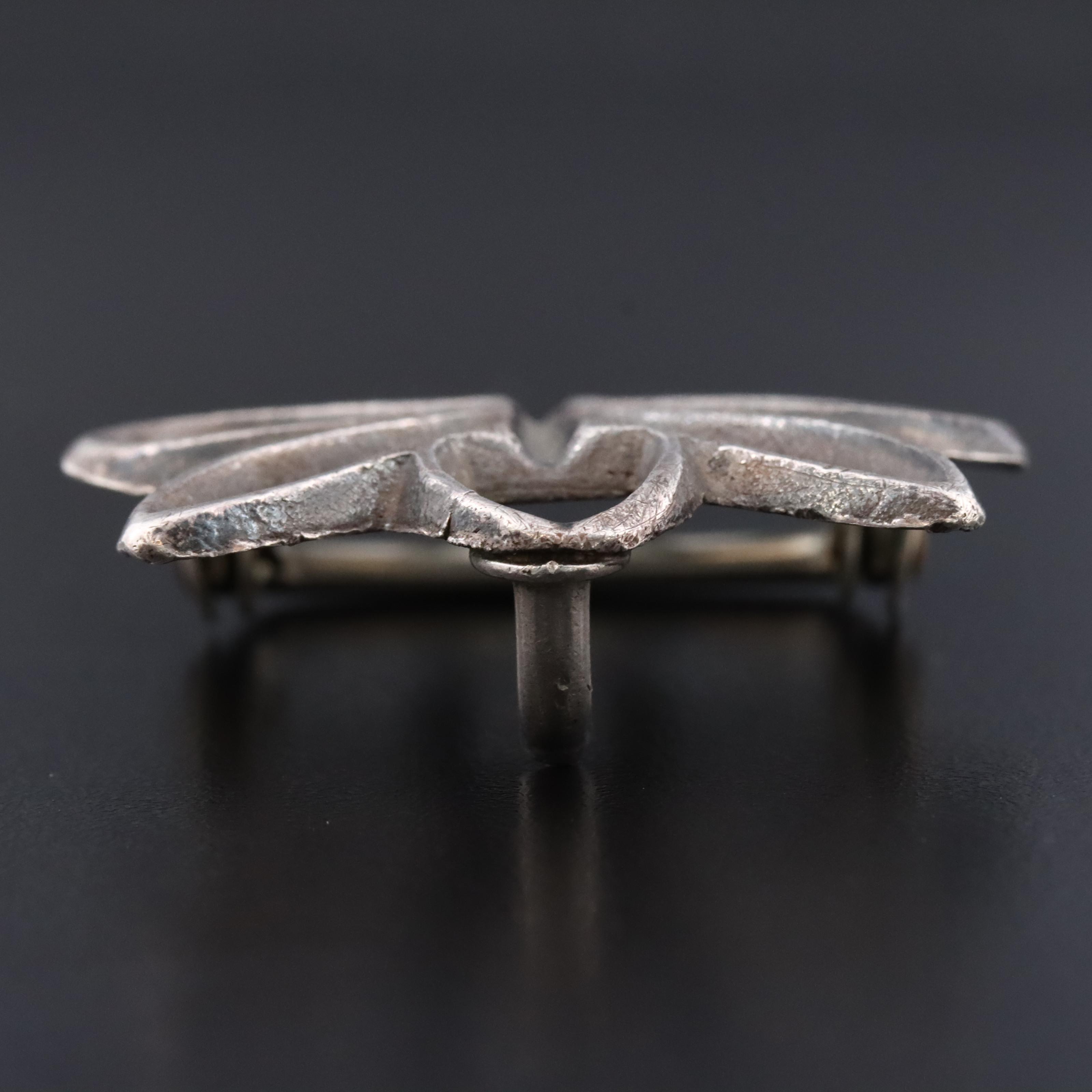 Southwestern Sterling Sandcast Belt Buckle