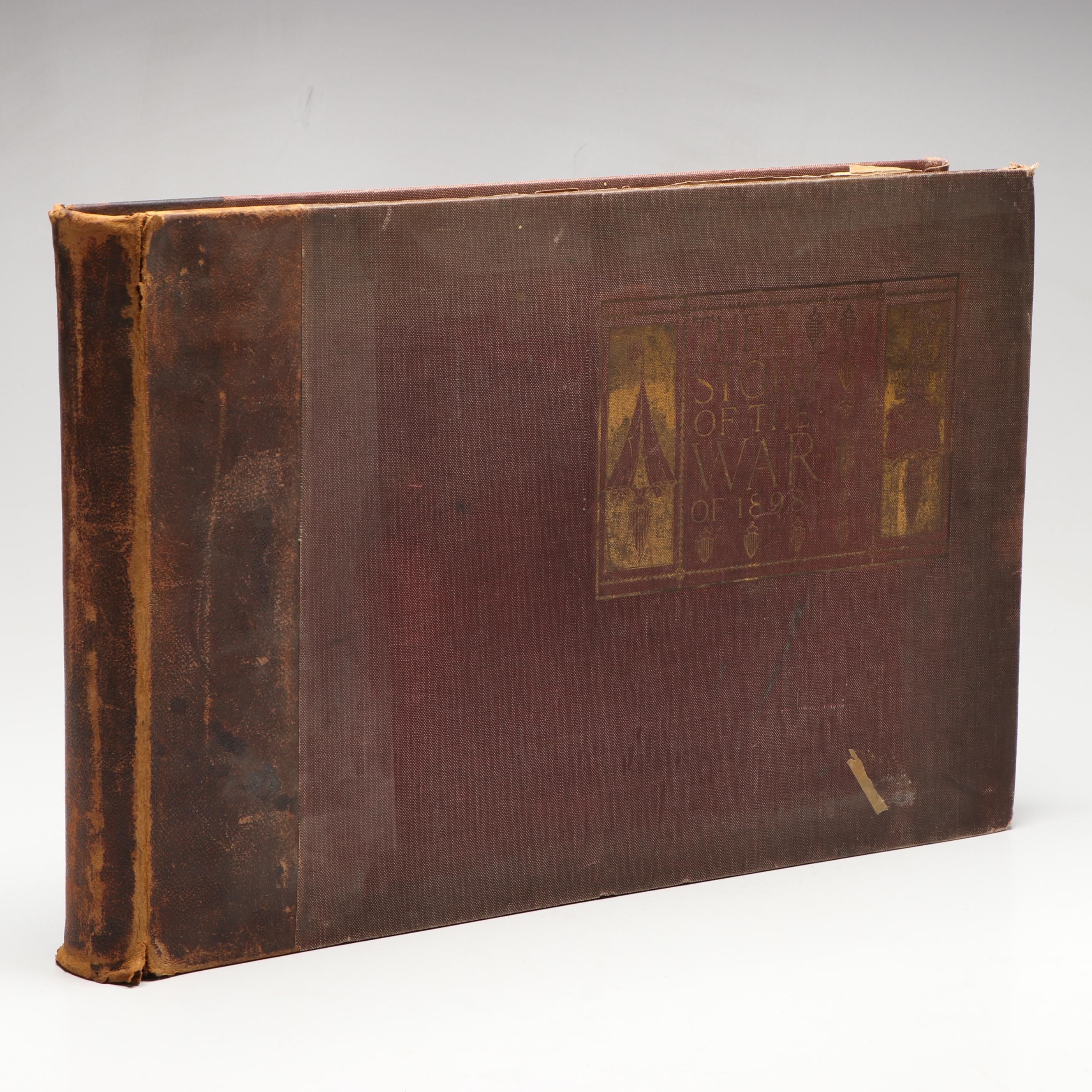 First Edition "The Story of the War of 1898" Folio by W. Nephew King, 1898