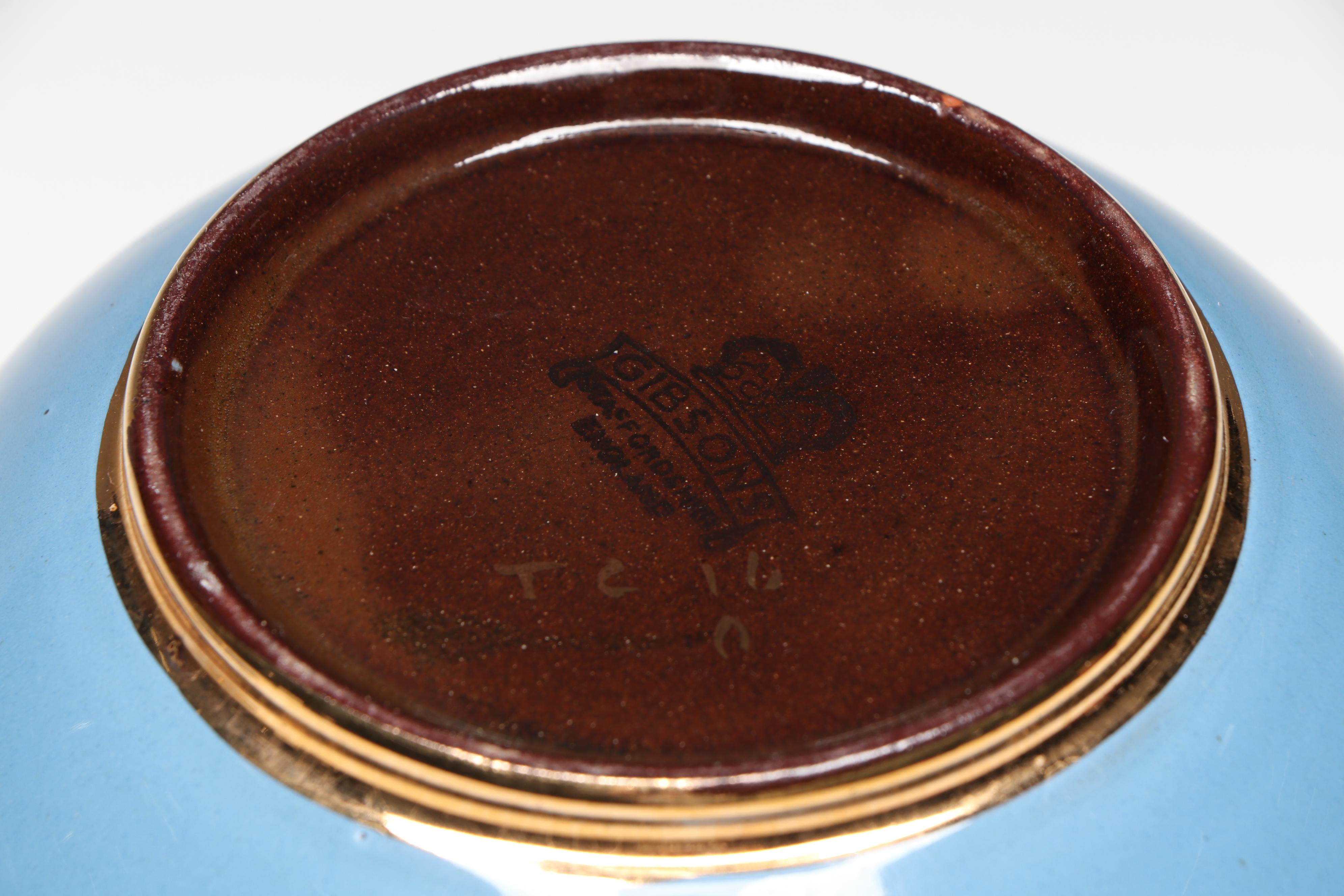 Gibsons English Earthenware Gilt Enamel Painted Teapot, Early to Mid-20th C.