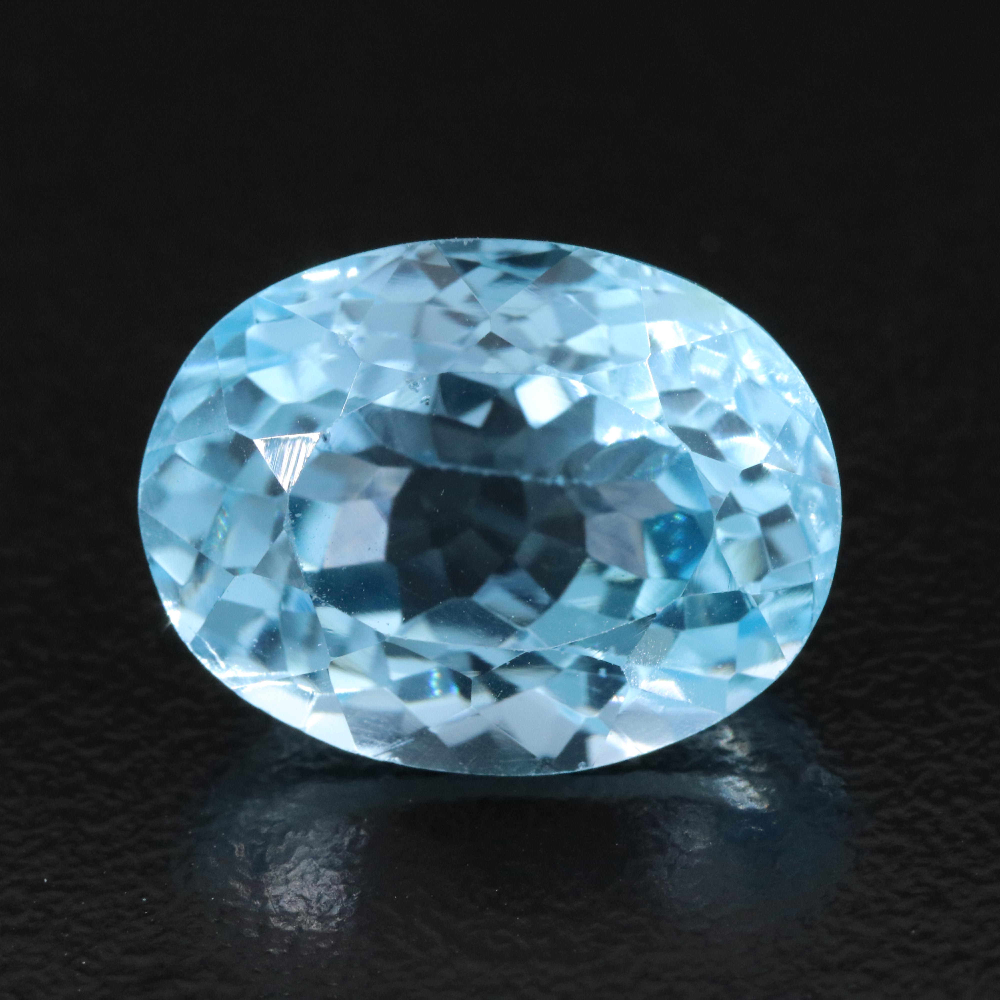 Loose 15.35 CT Swiss Blue Topaz