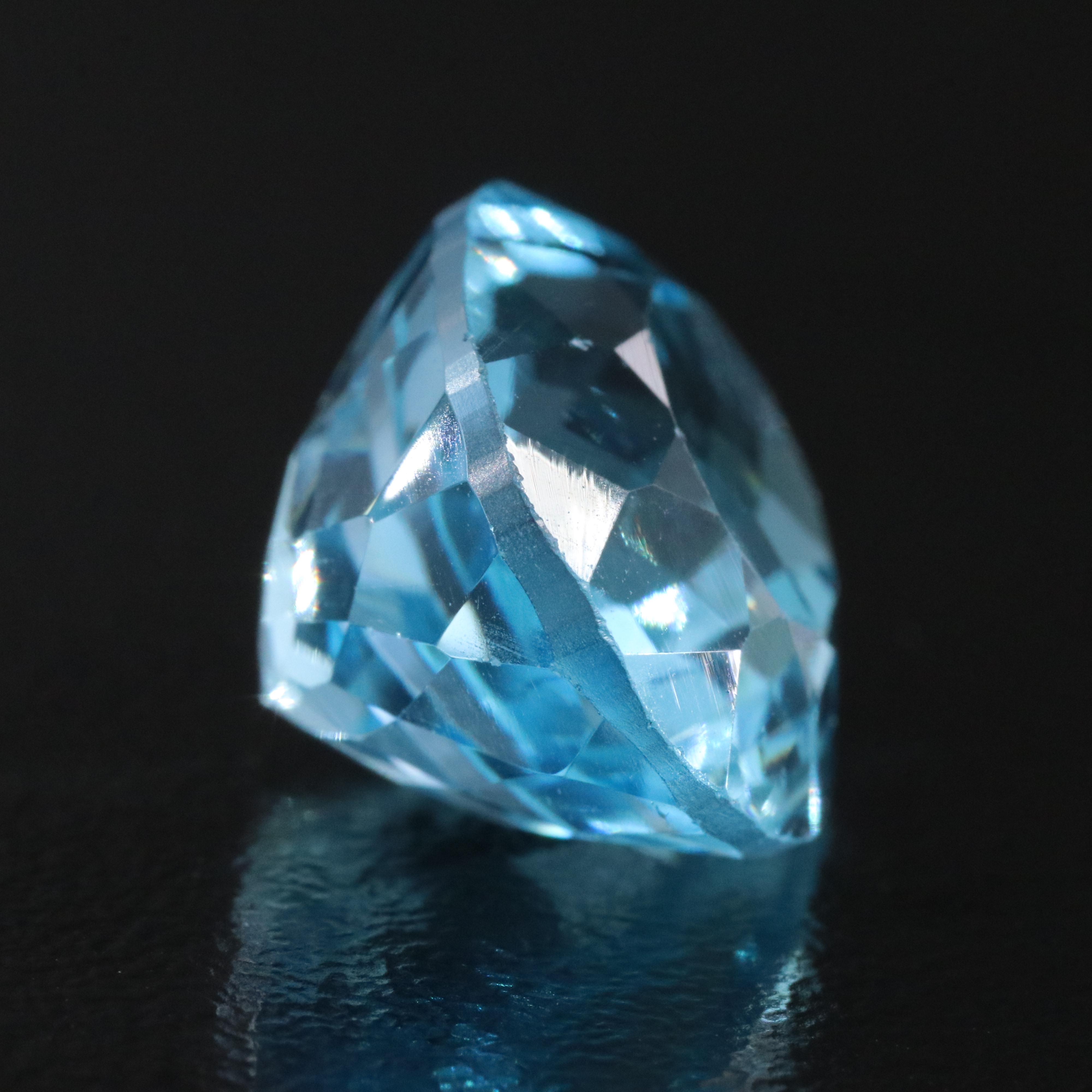 Loose 15.35 CT Swiss Blue Topaz