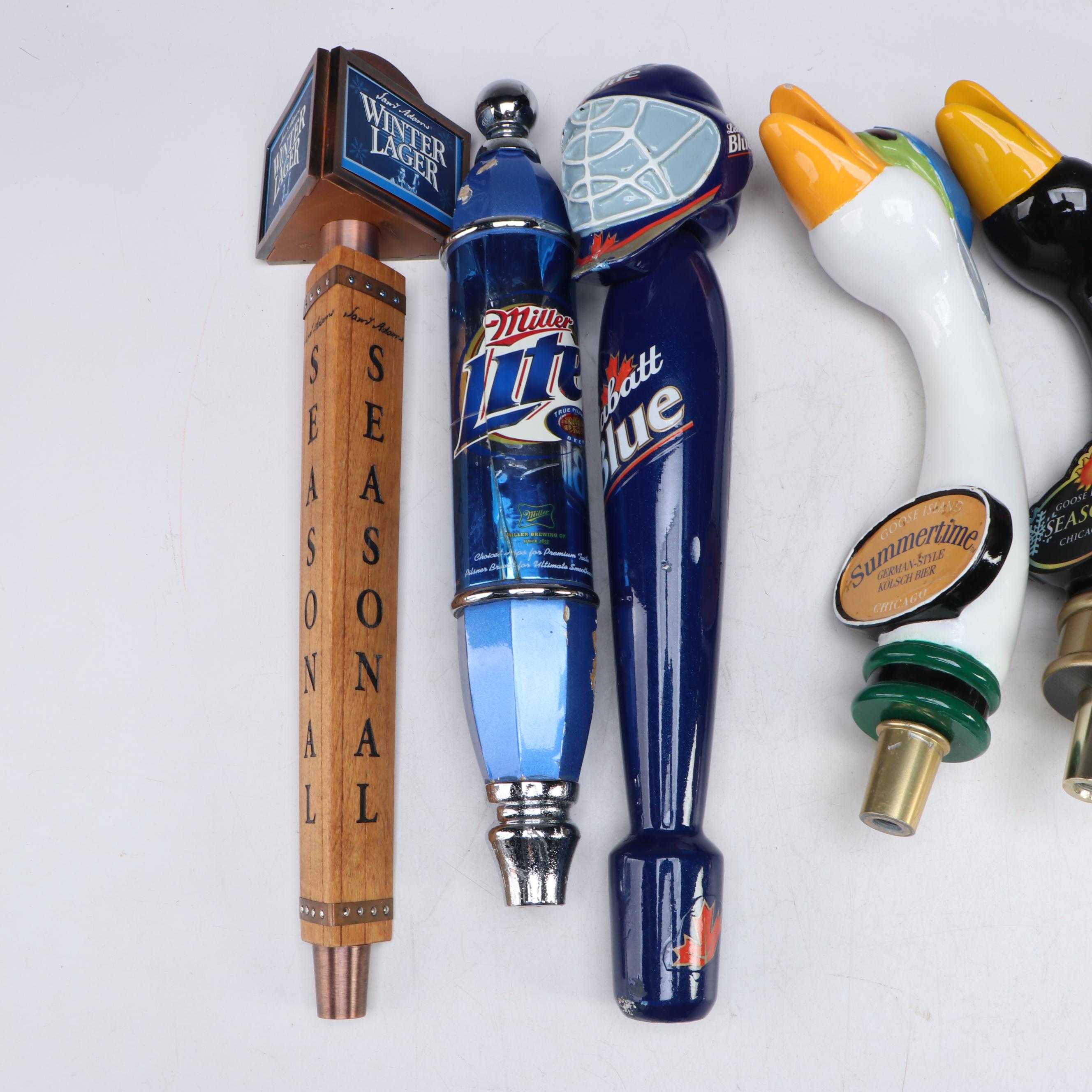Sam Adams Winter Lager, Goose Island, Sun Dog, More Beer Tap Handles