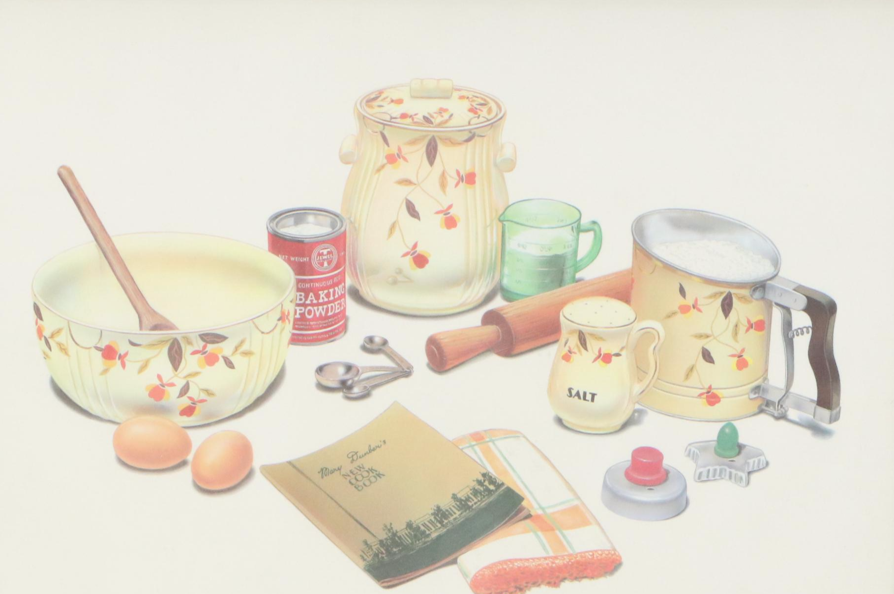Allen Freeman Offset Lithographs "Mixing Time" and "Tea and Cookies"