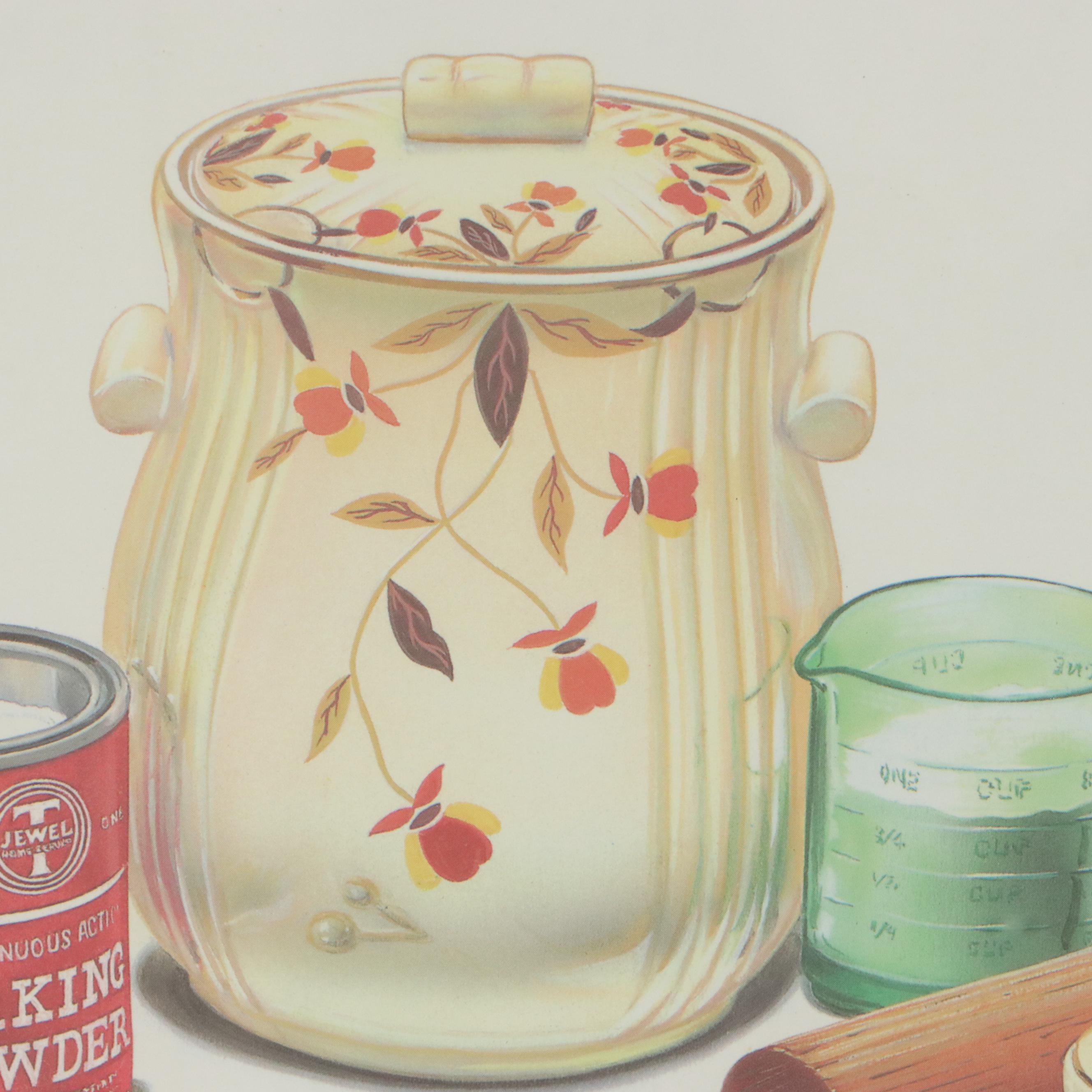 Allen Freeman Offset Lithographs "Mixing Time" and "Tea and Cookies"