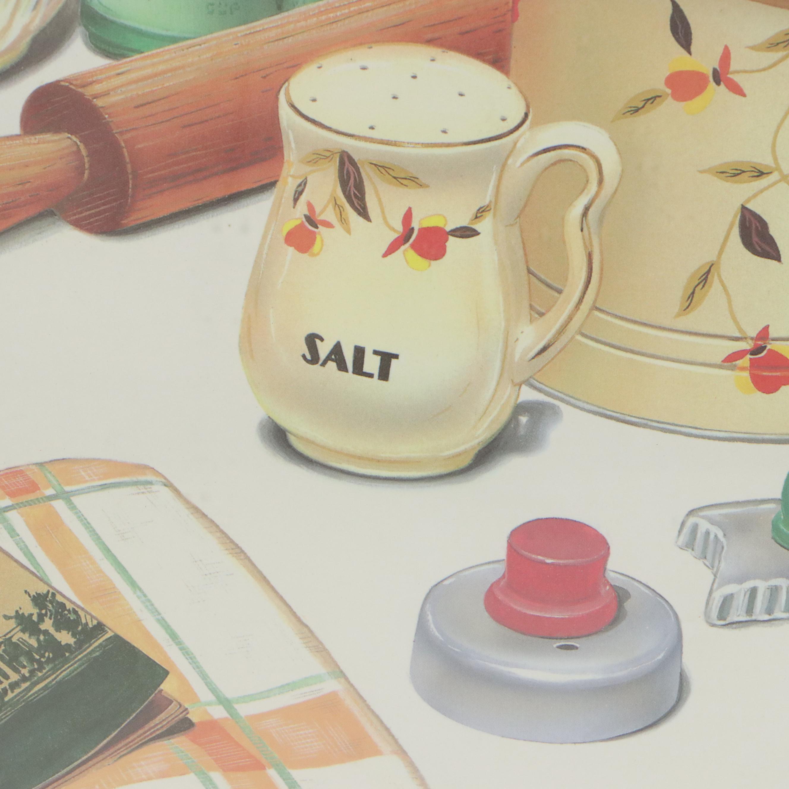 Allen Freeman Offset Lithographs "Mixing Time" and "Tea and Cookies"