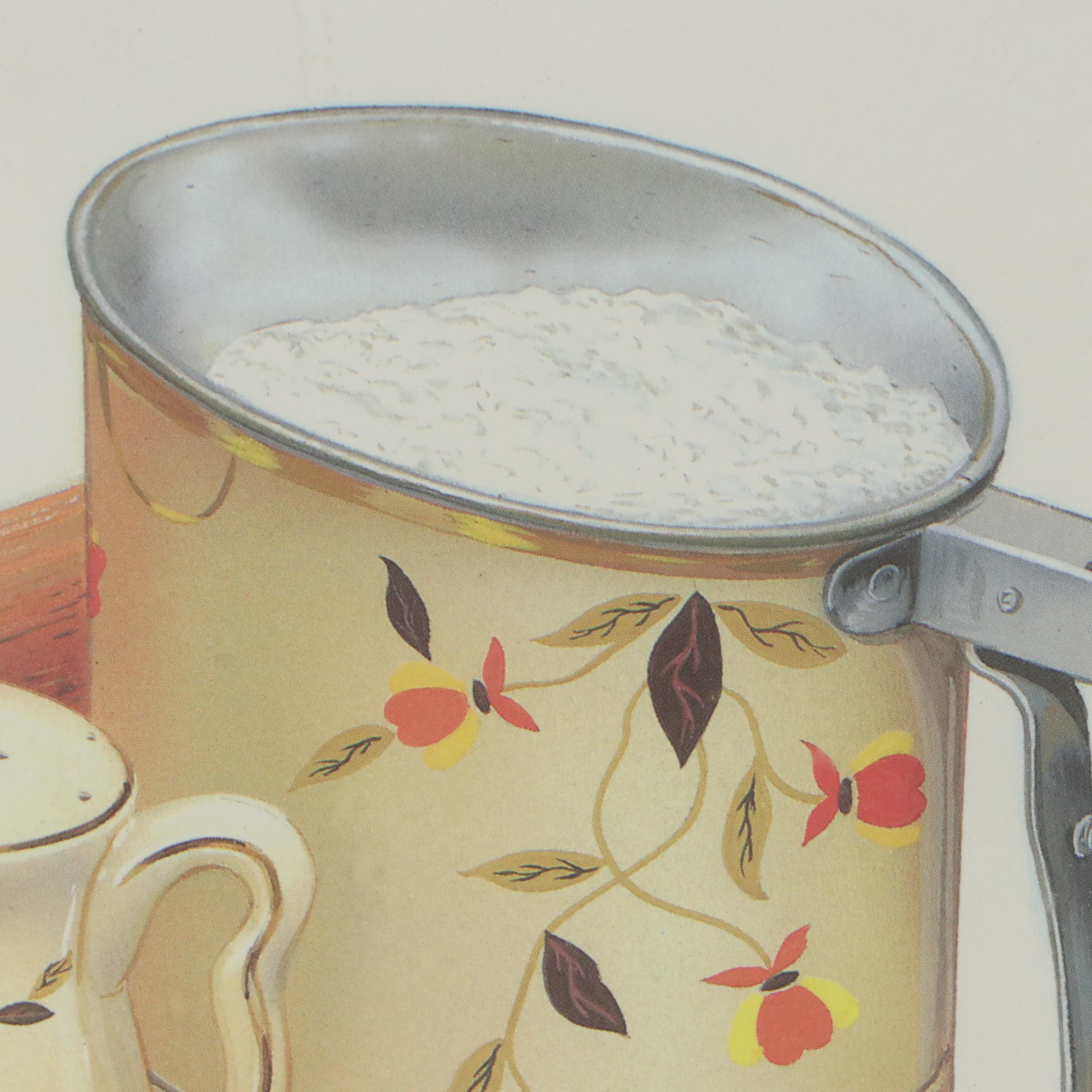 Allen Freeman Offset Lithographs "Mixing Time" and "Tea and Cookies"