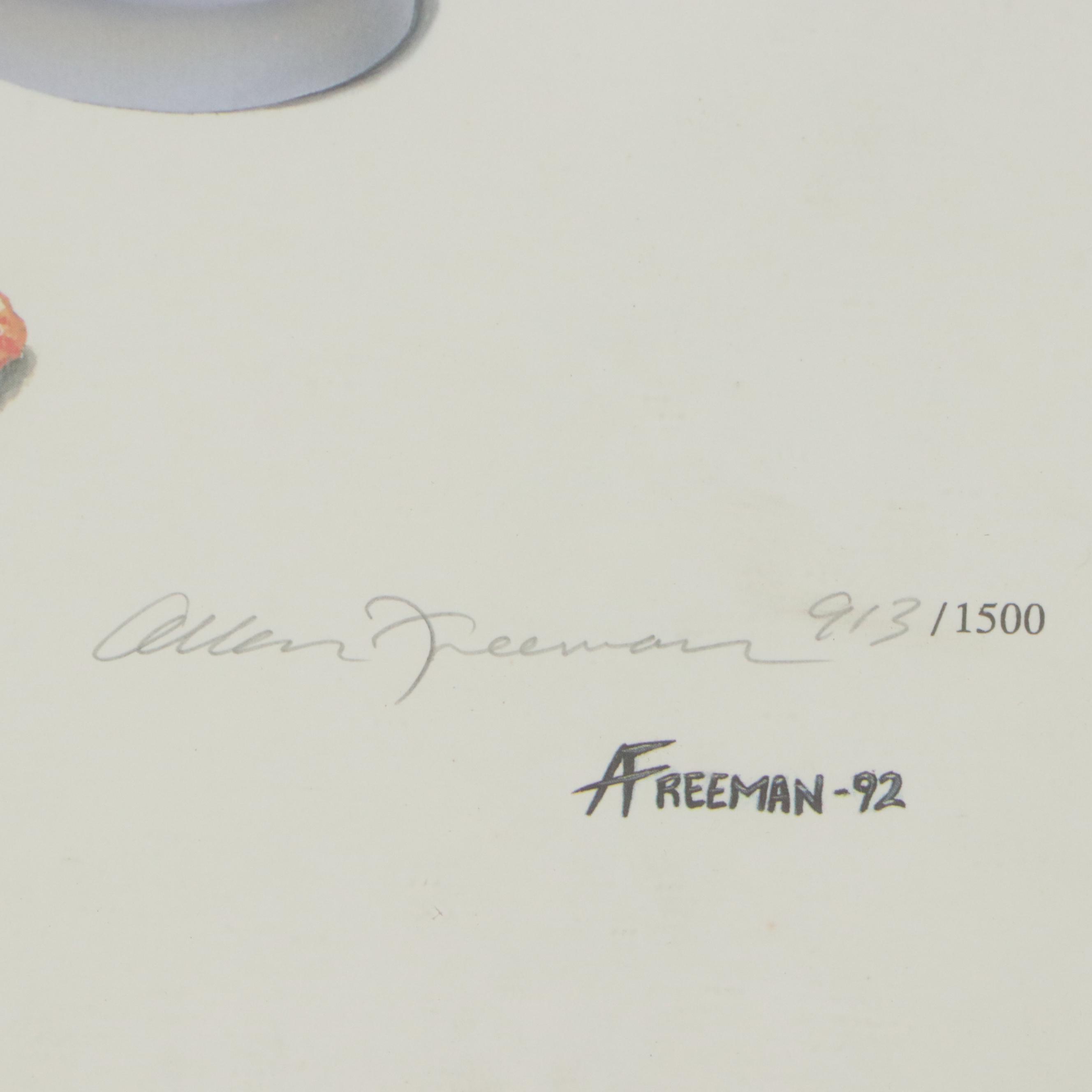 Allen Freeman Offset Lithographs "Mixing Time" and "Tea and Cookies"