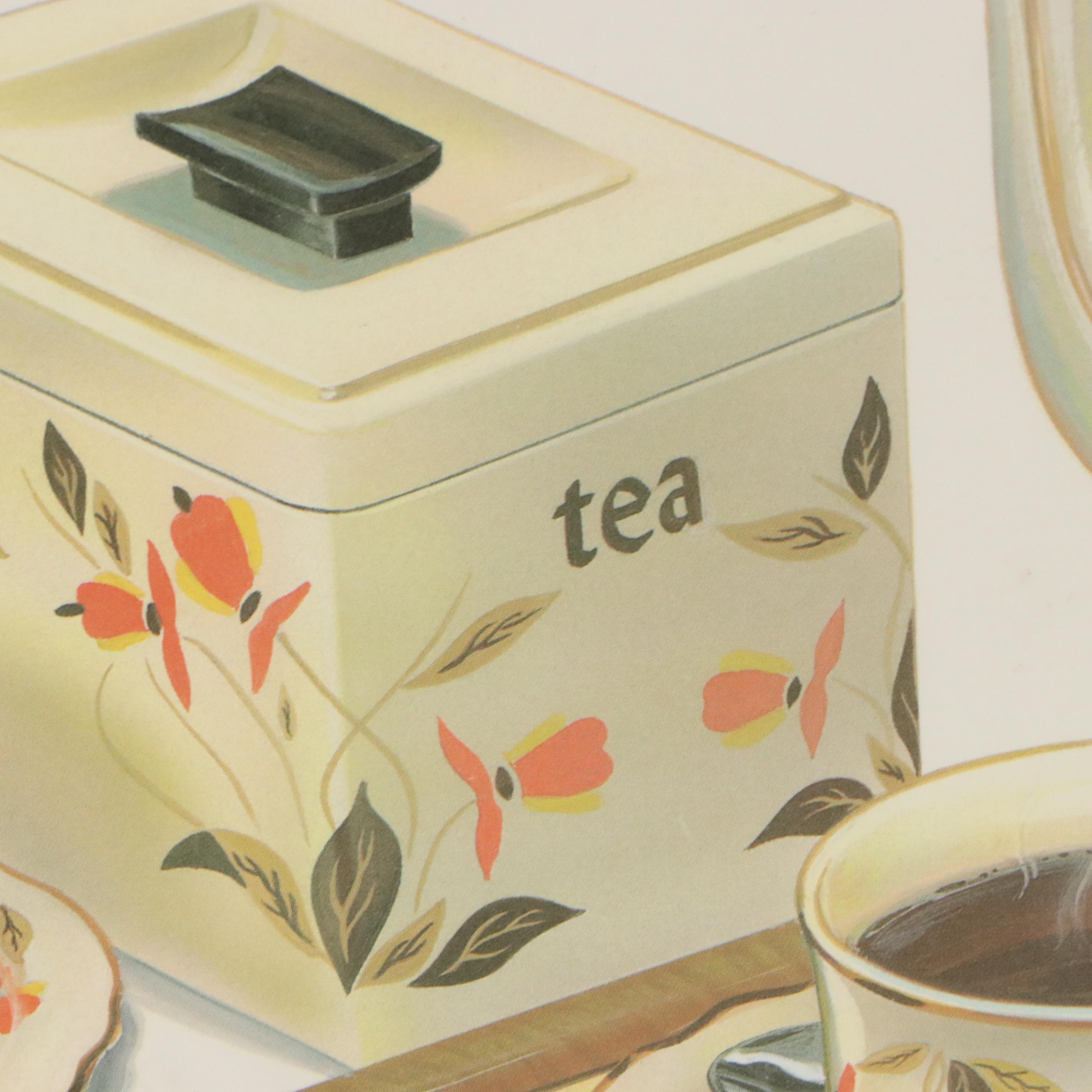 Allen Freeman Offset Lithographs "Mixing Time" and "Tea and Cookies"