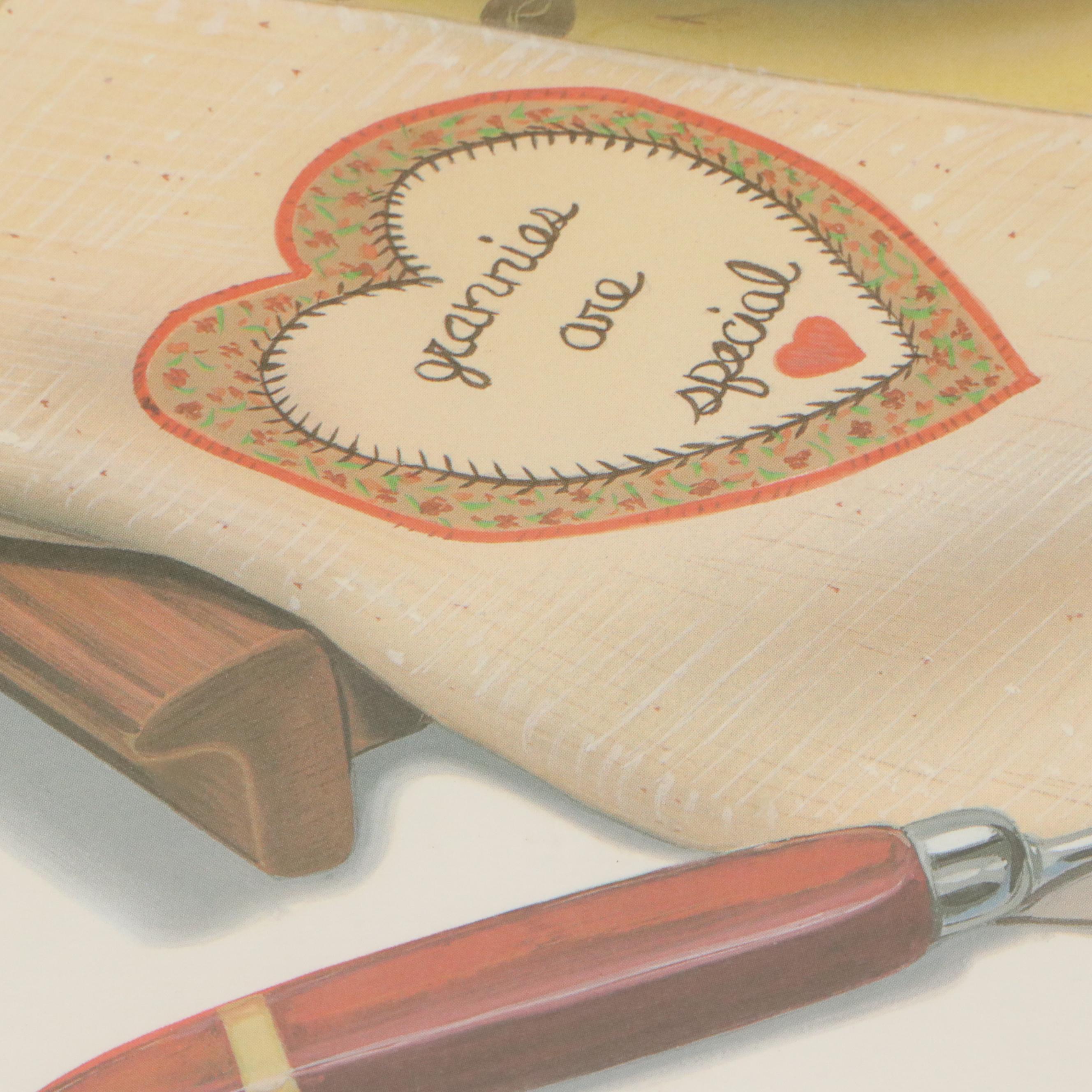 Allen Freeman Offset Lithographs "Mixing Time" and "Tea and Cookies"