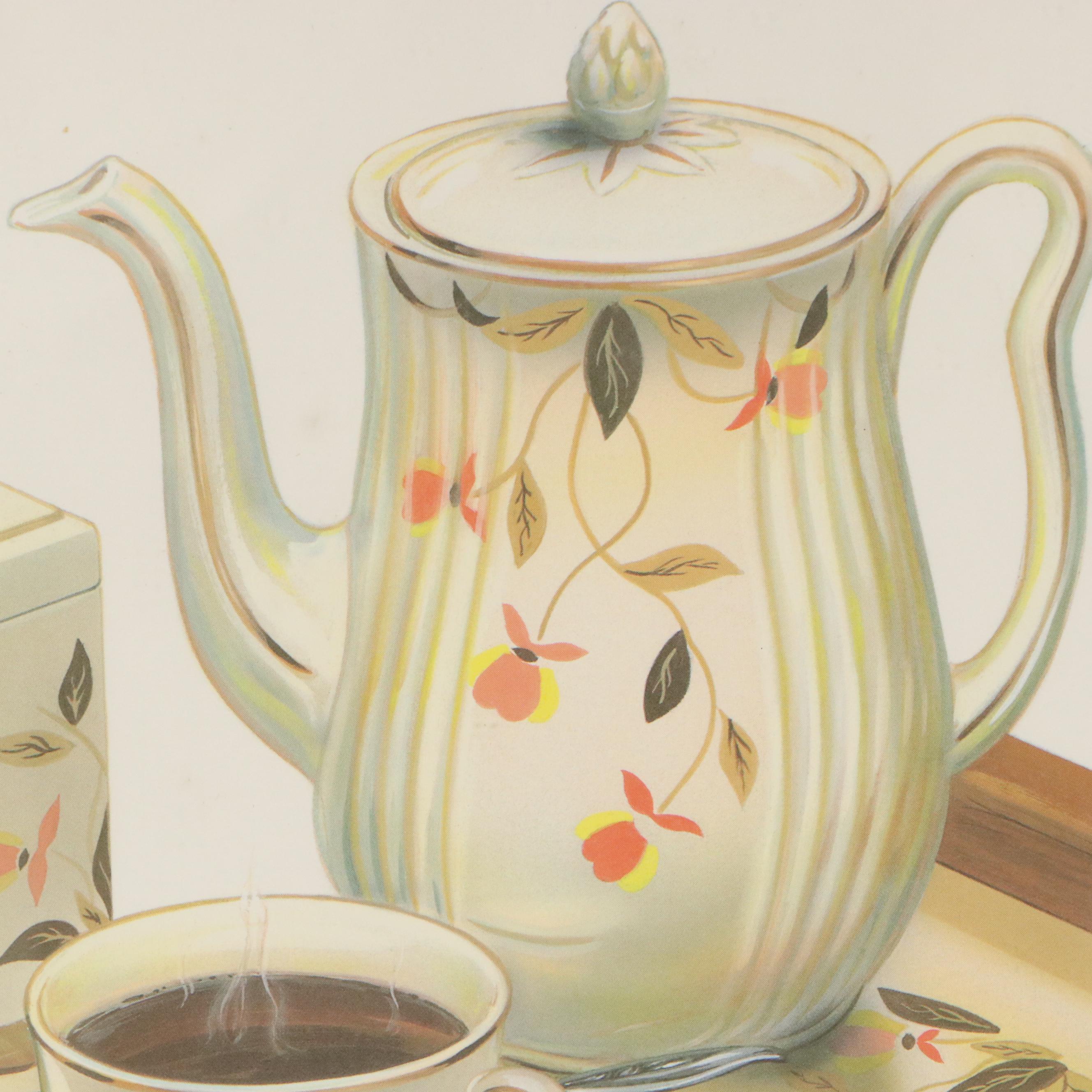 Allen Freeman Offset Lithographs "Mixing Time" and "Tea and Cookies"