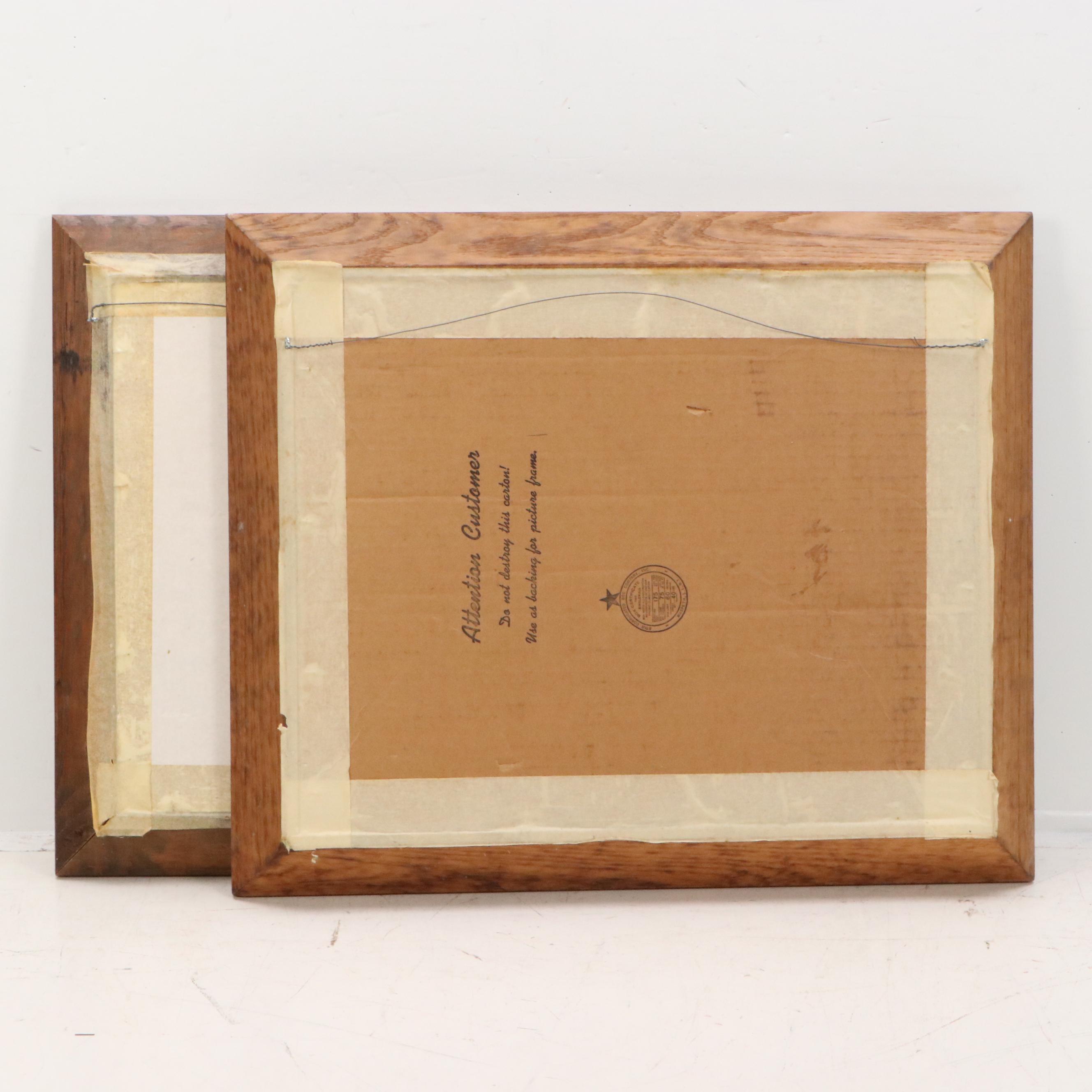 Allen Freeman Offset Lithographs "Mixing Time" and "Tea and Cookies"