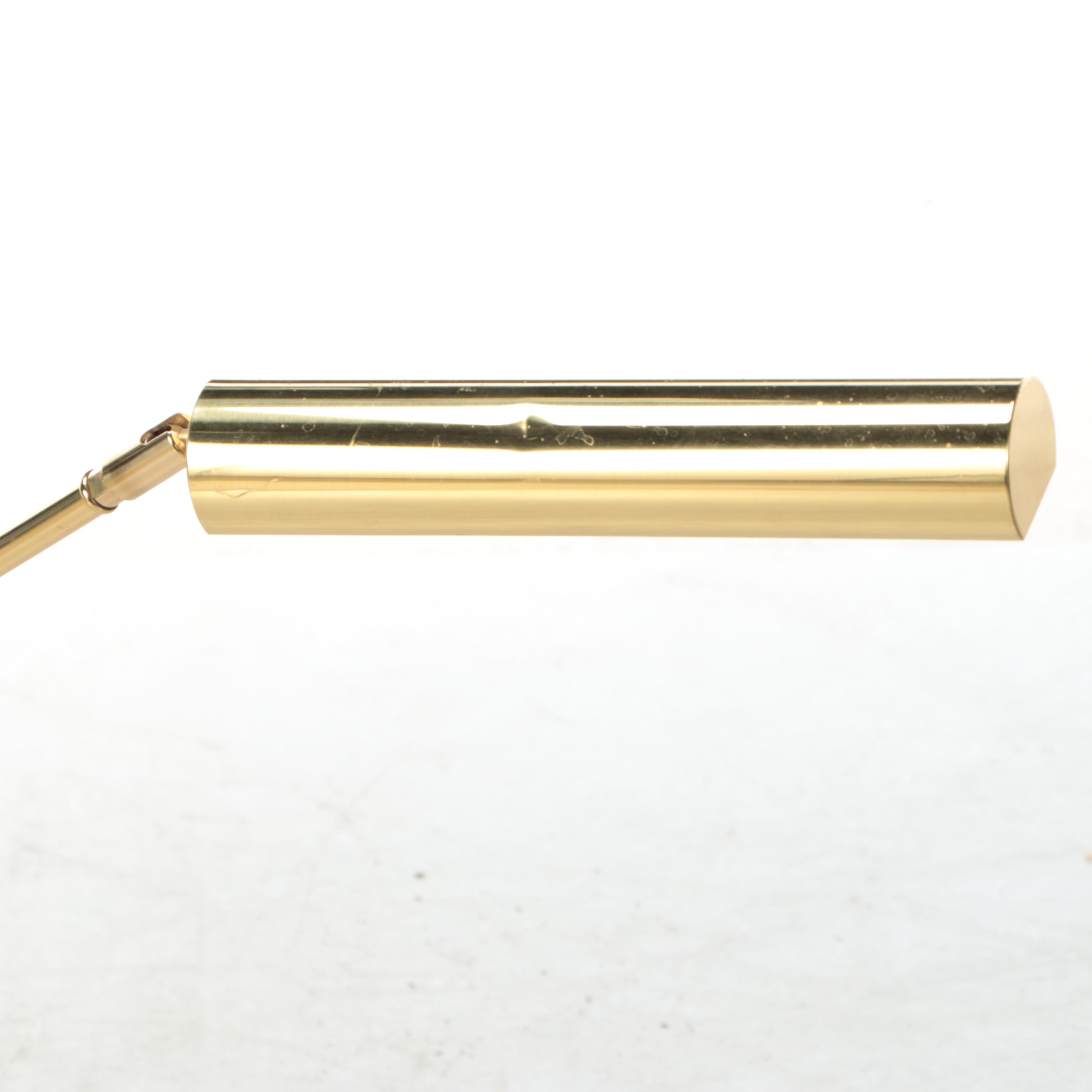 Lacquered Brass and Marble Cantilever Desk Lamp, Late 20th C.