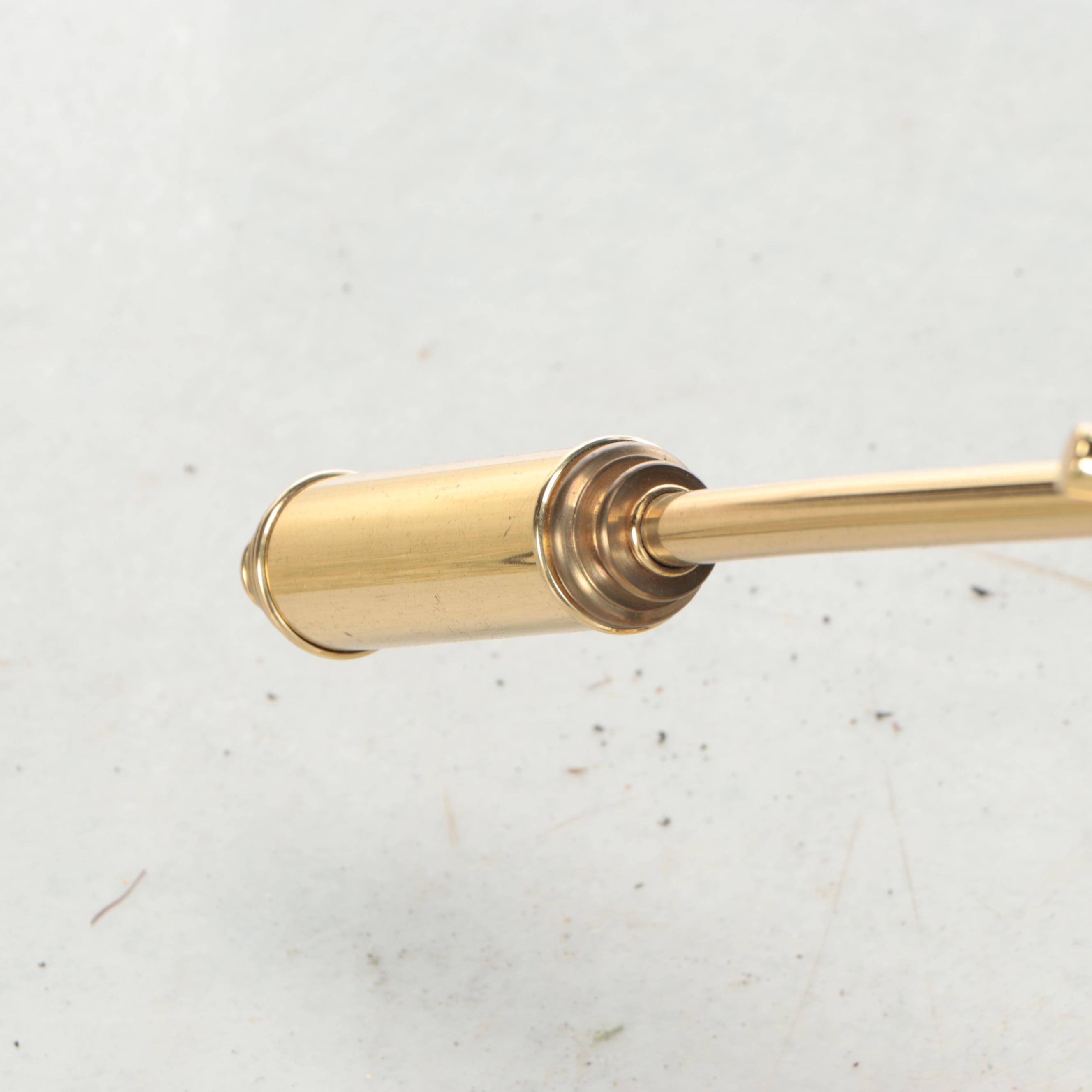 Lacquered Brass and Marble Cantilever Desk Lamp, Late 20th C.