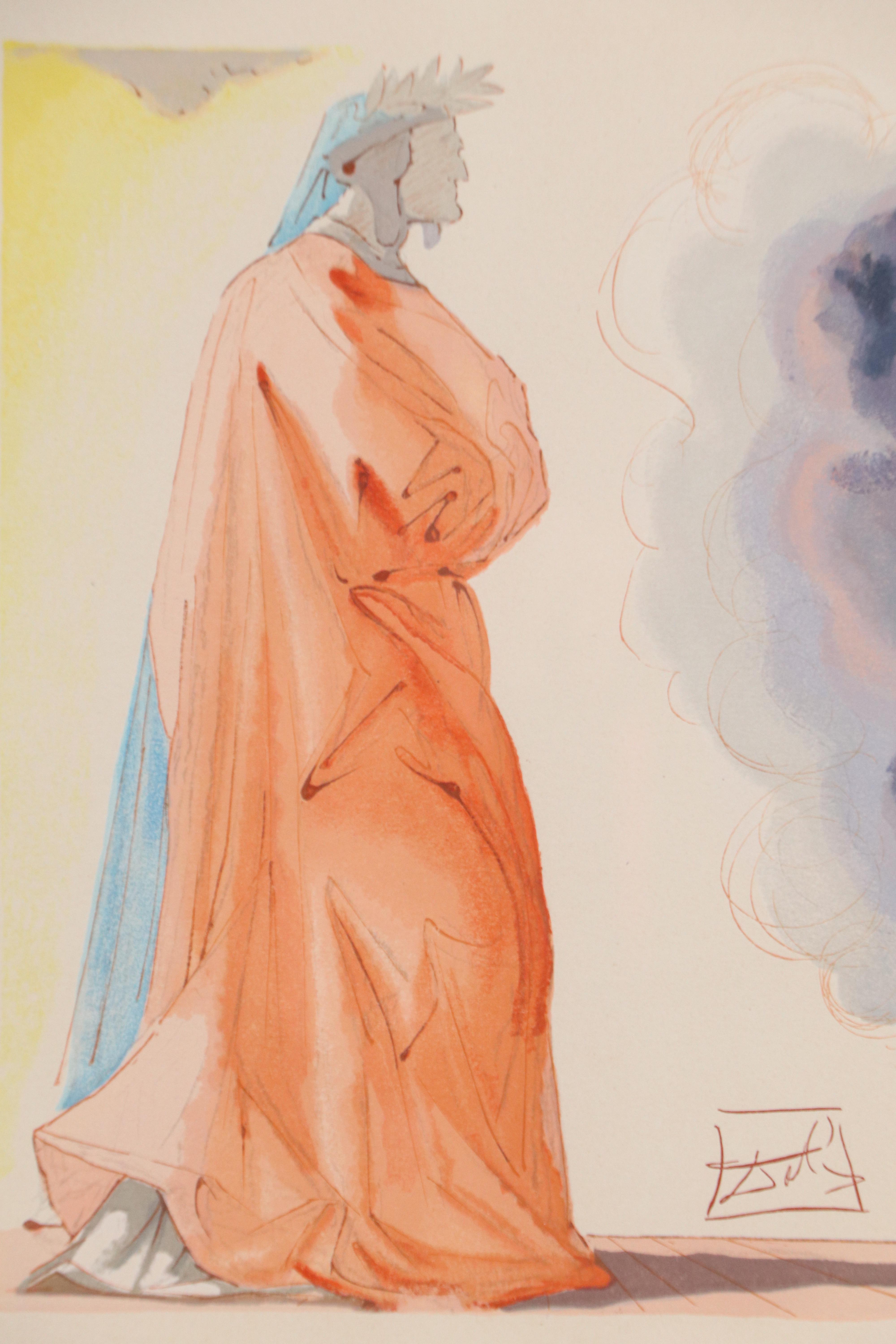 Salvador Dalí Wood Engraving "Canto 1" from "Paradiso," 1960–1964