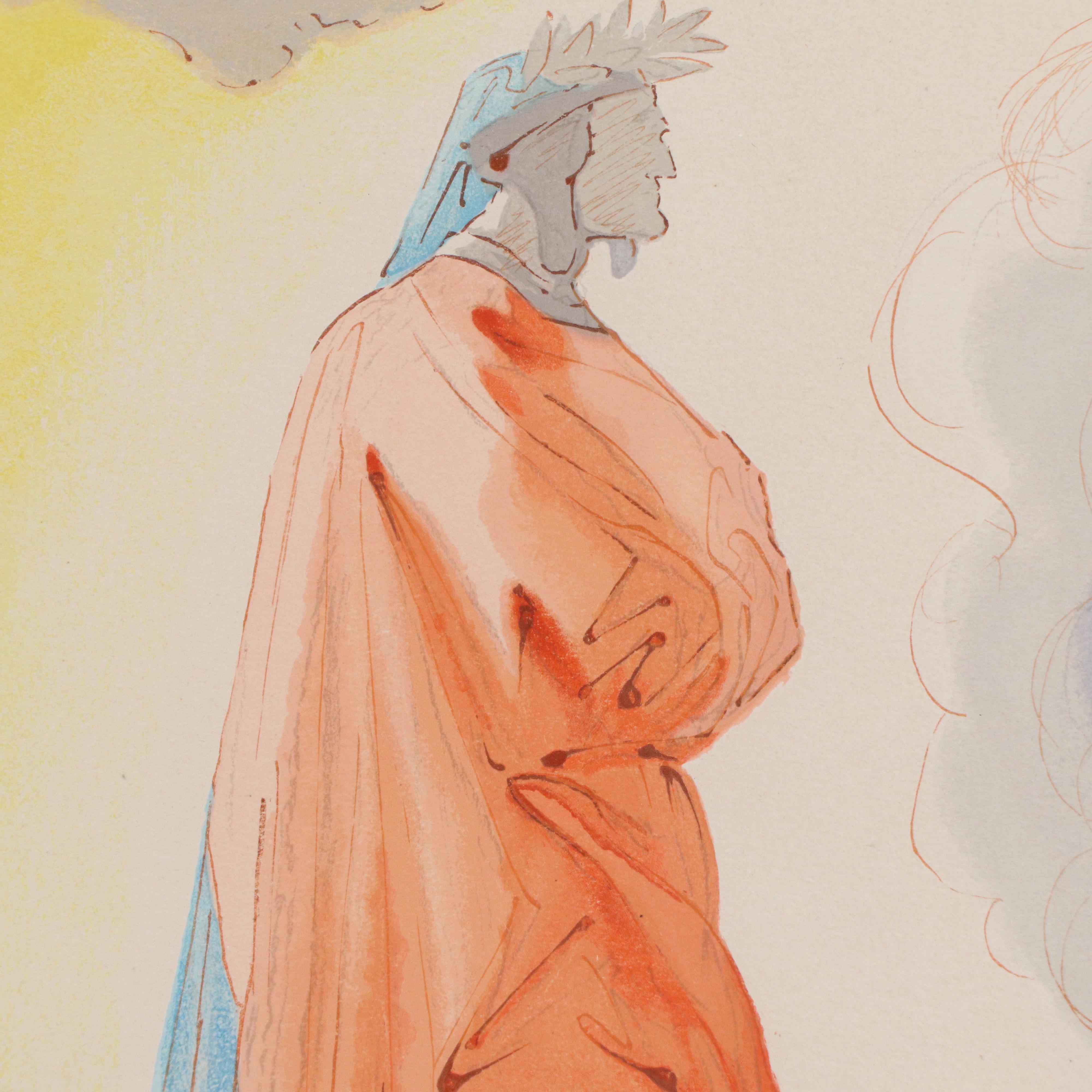 Salvador Dalí Wood Engraving "Canto 1" from "Paradiso," 1960–1964