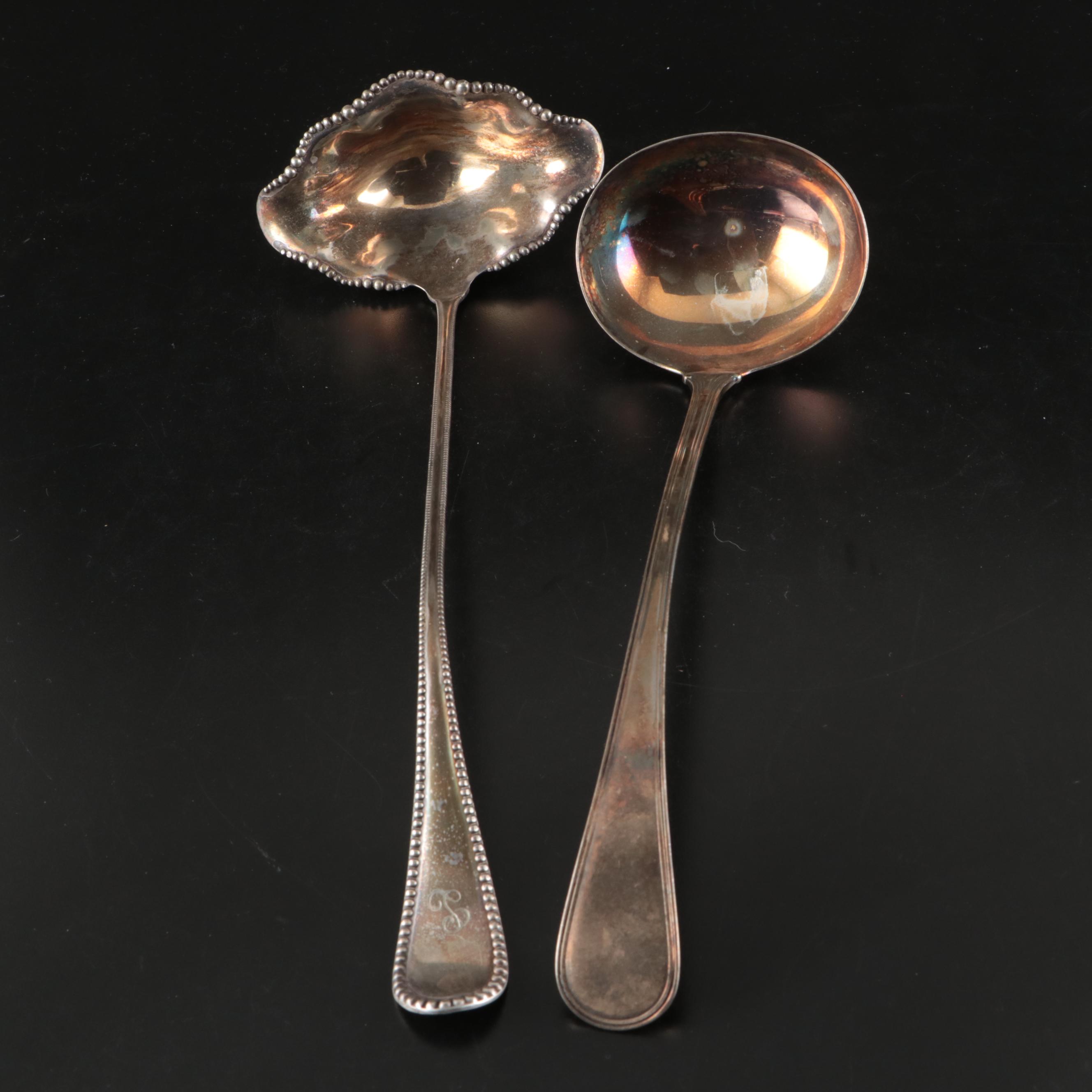 Williams Rogers Art Nouveau Style and Other Silver Plate Ladles
