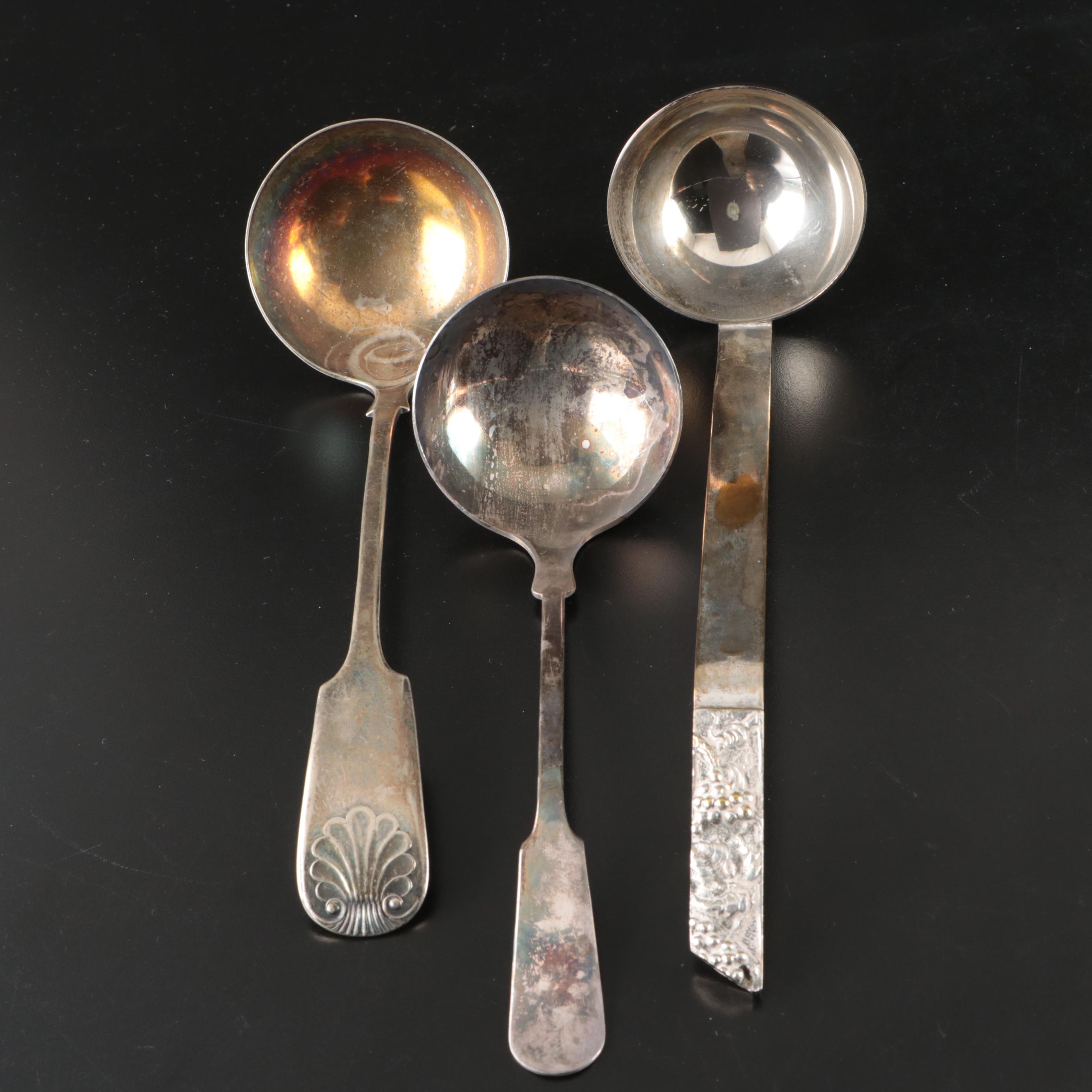 Williams Rogers Art Nouveau Style and Other Silver Plate Ladles