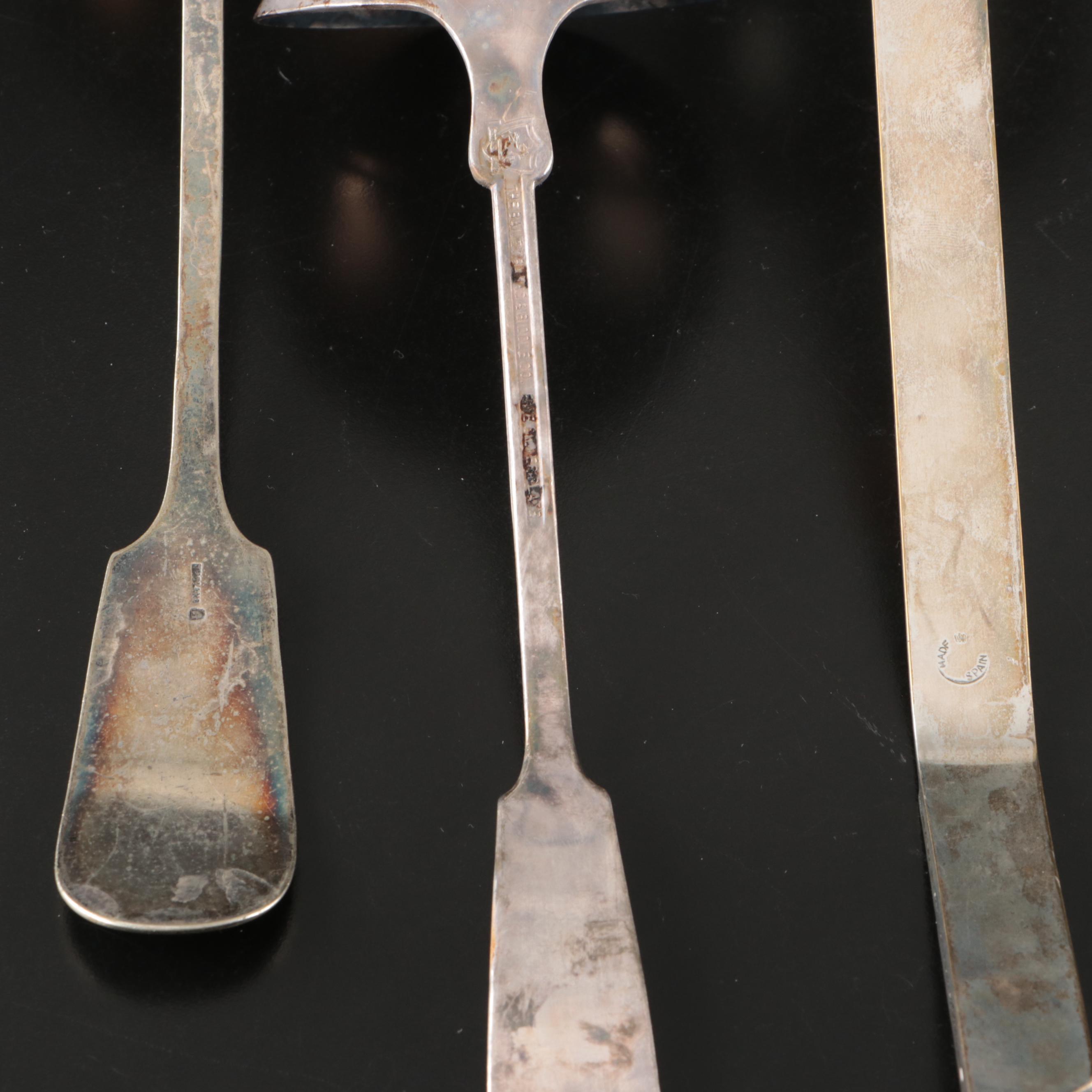 Williams Rogers Art Nouveau Style and Other Silver Plate Ladles