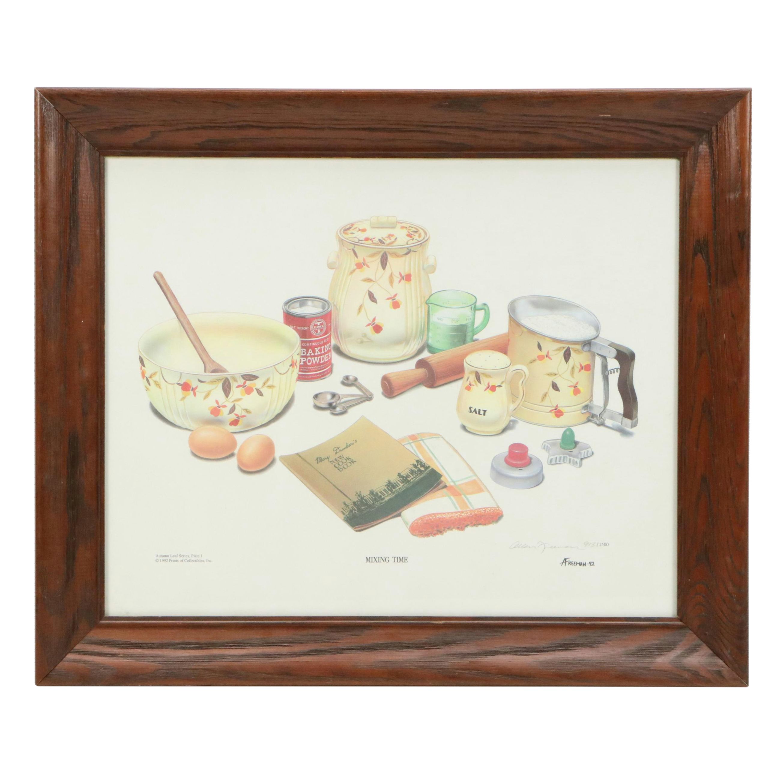 Allen Freeman Offset Lithographs "Mixing Time" and "Tea and Cookies"