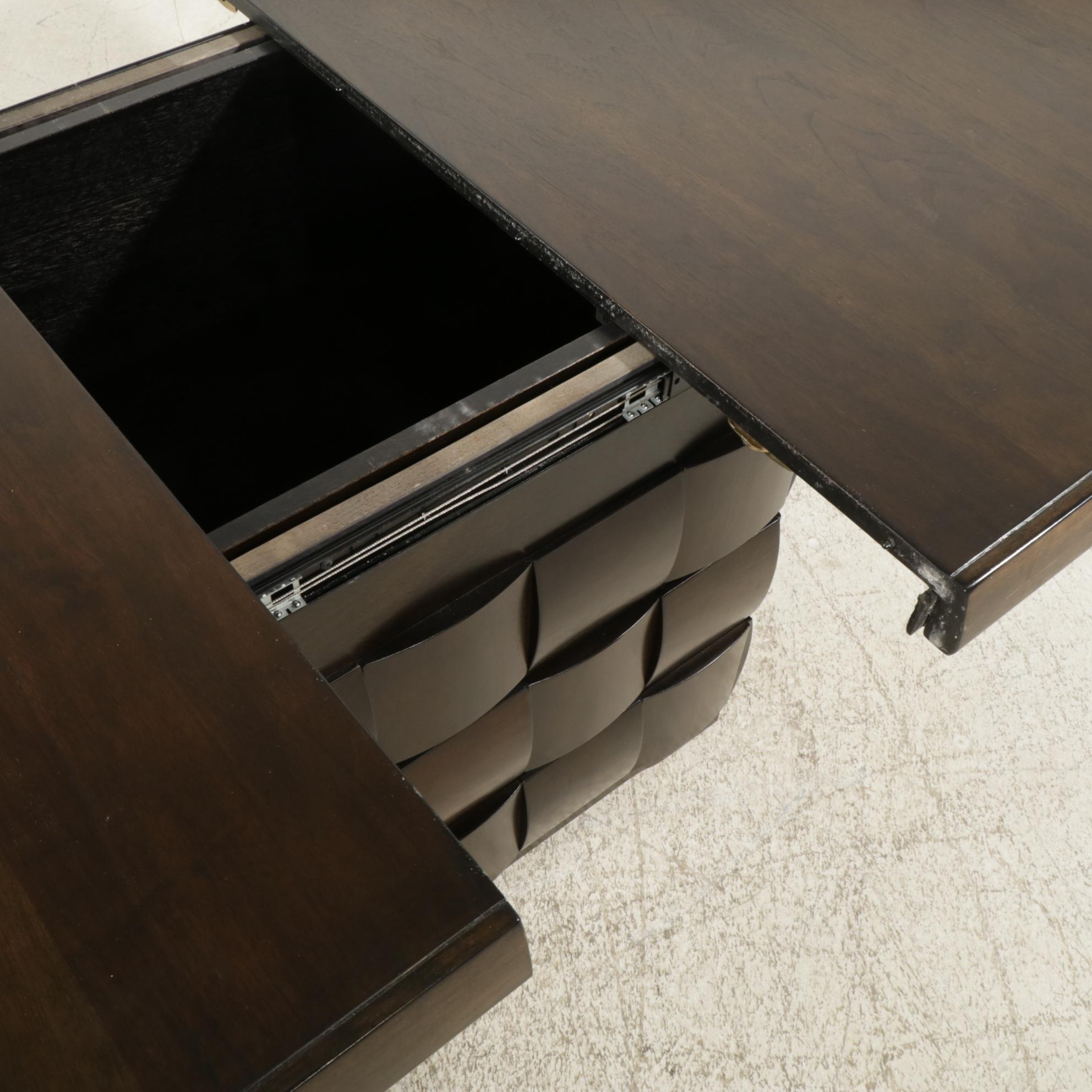 Ashley Furniture Modernist Pedestal Dining Table, 21st Century