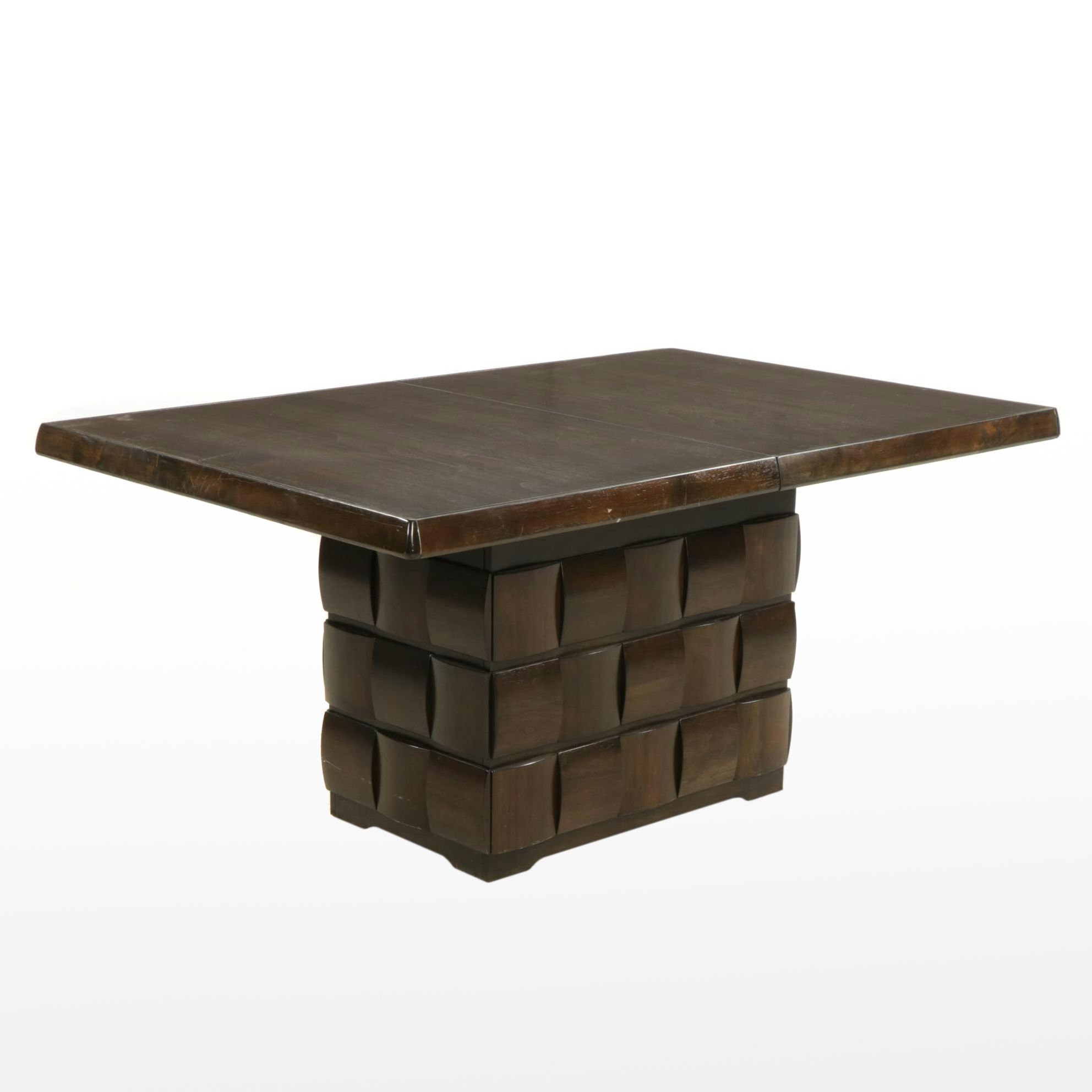 Ashley Furniture Modernist Pedestal Dining Table, 21st Century