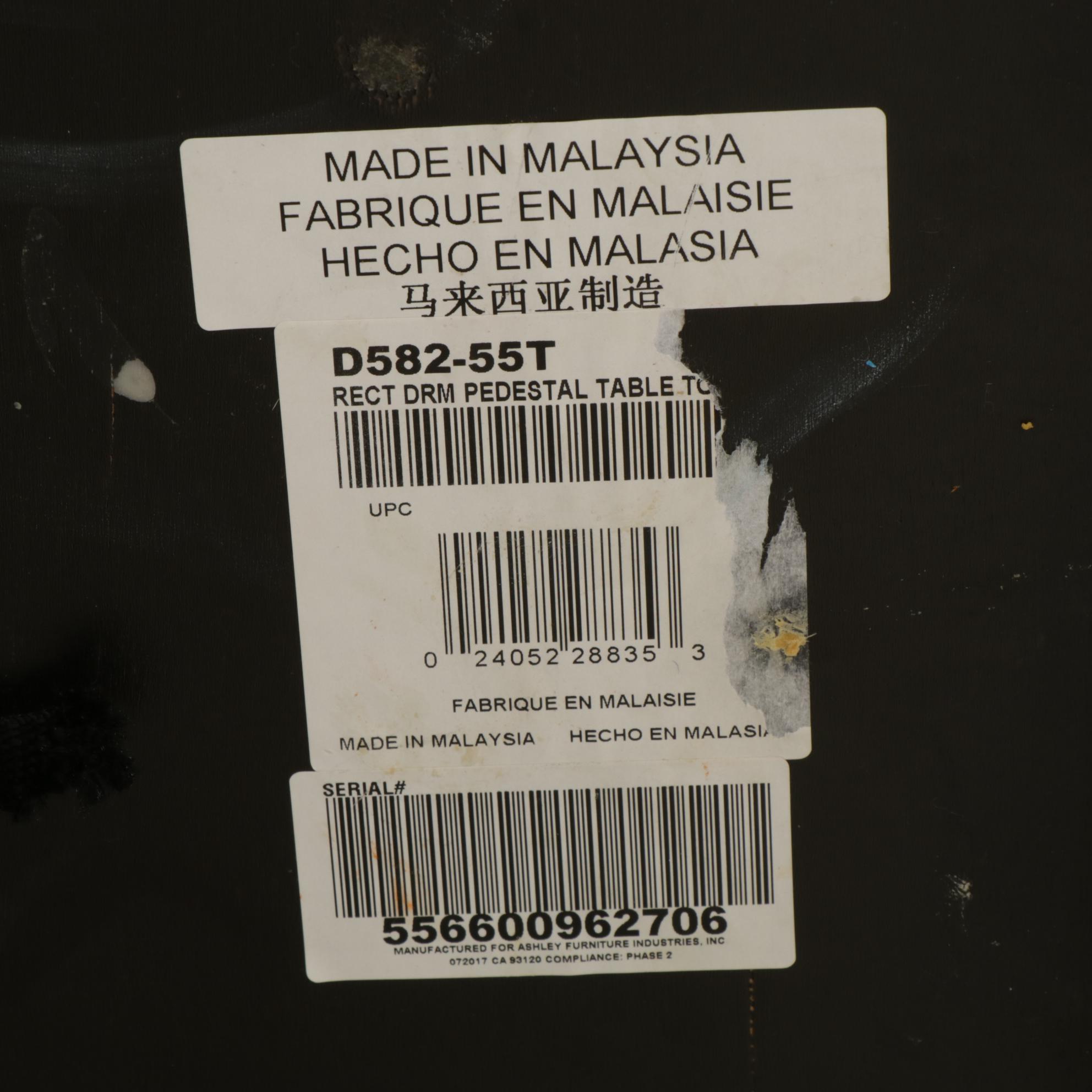 Ashley Furniture Modernist Pedestal Dining Table, 21st Century