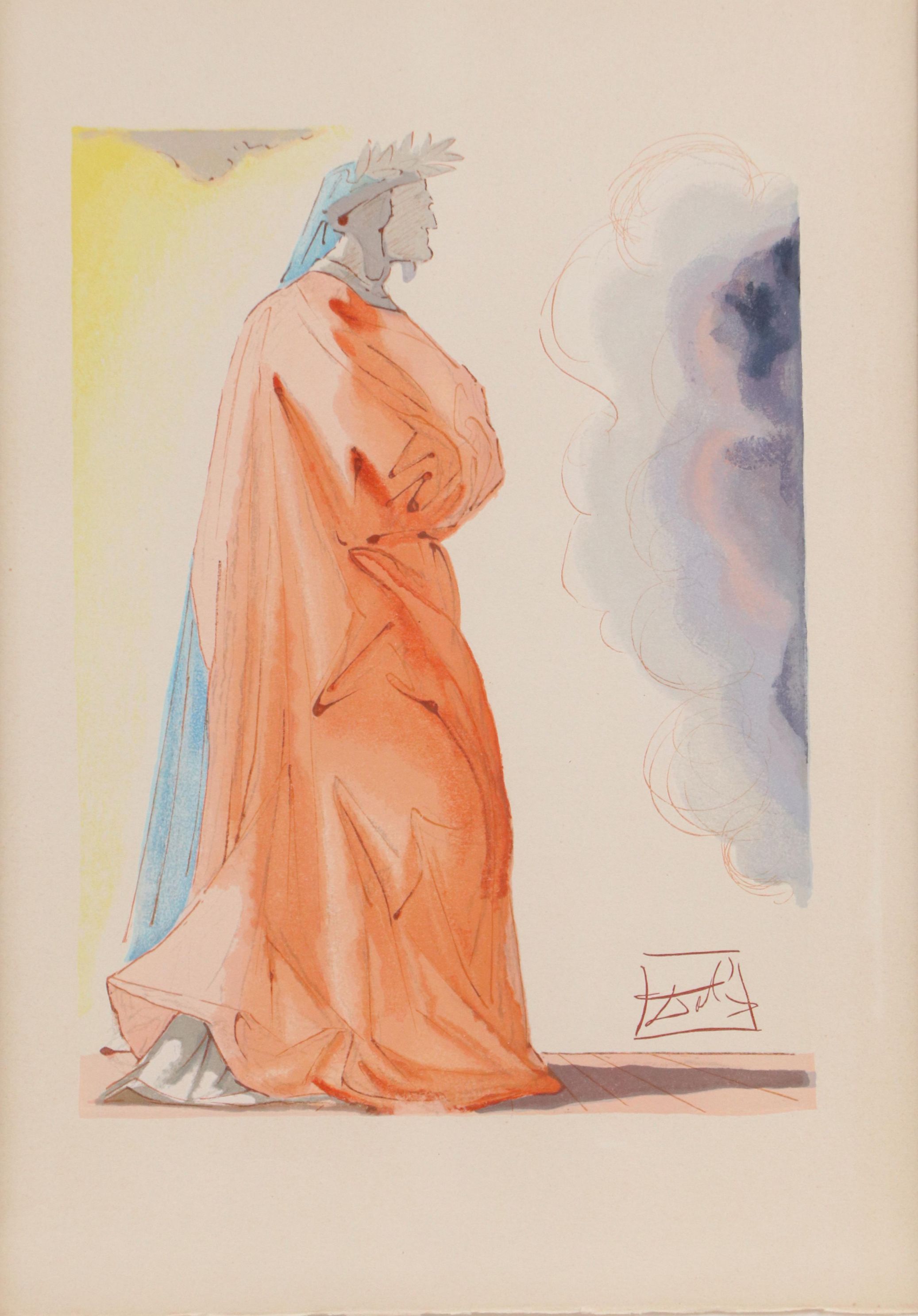 Salvador Dalí Wood Engraving "Canto 1" from "Paradiso," 1960–1964