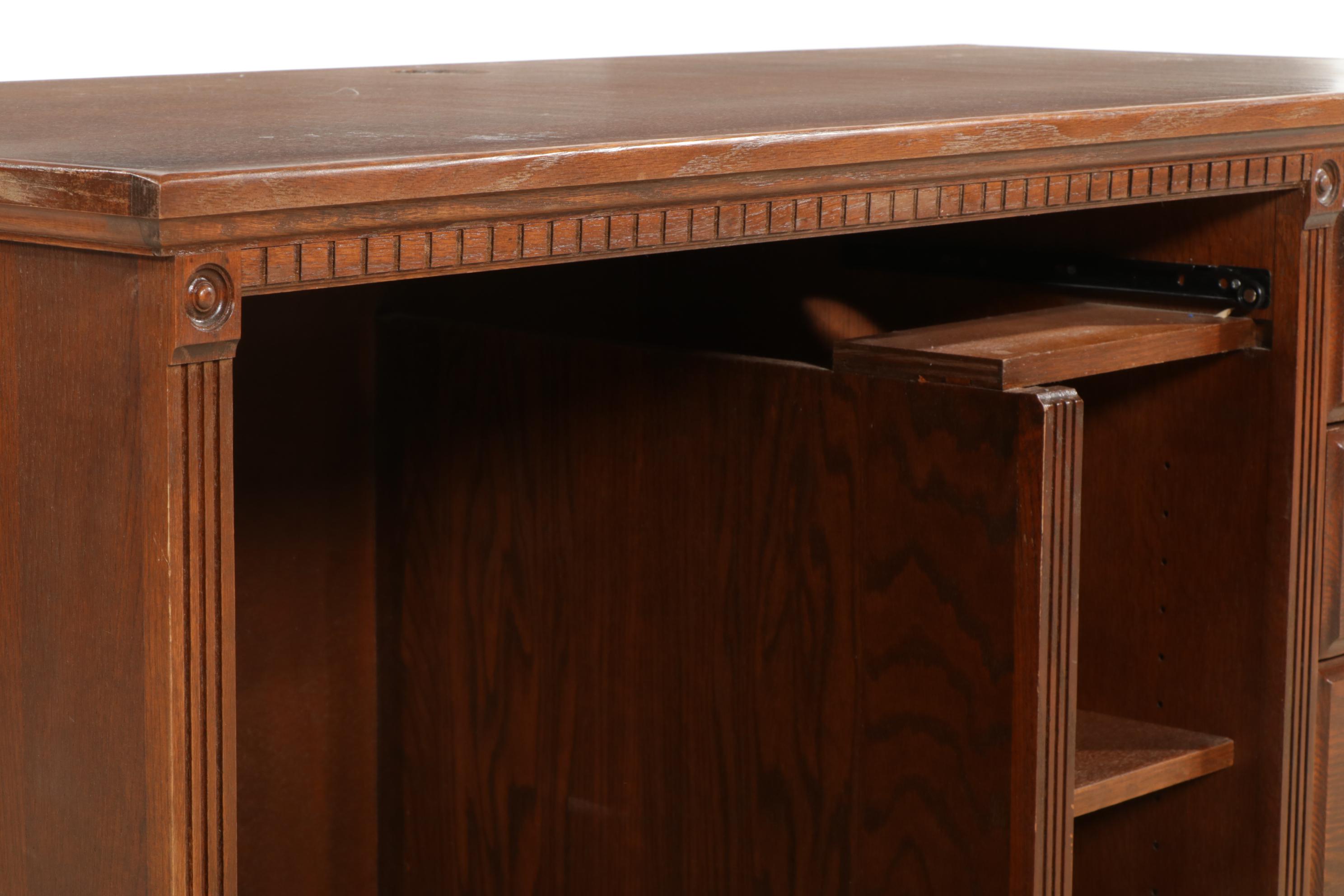 Oak Finished Computer Desk, 1999