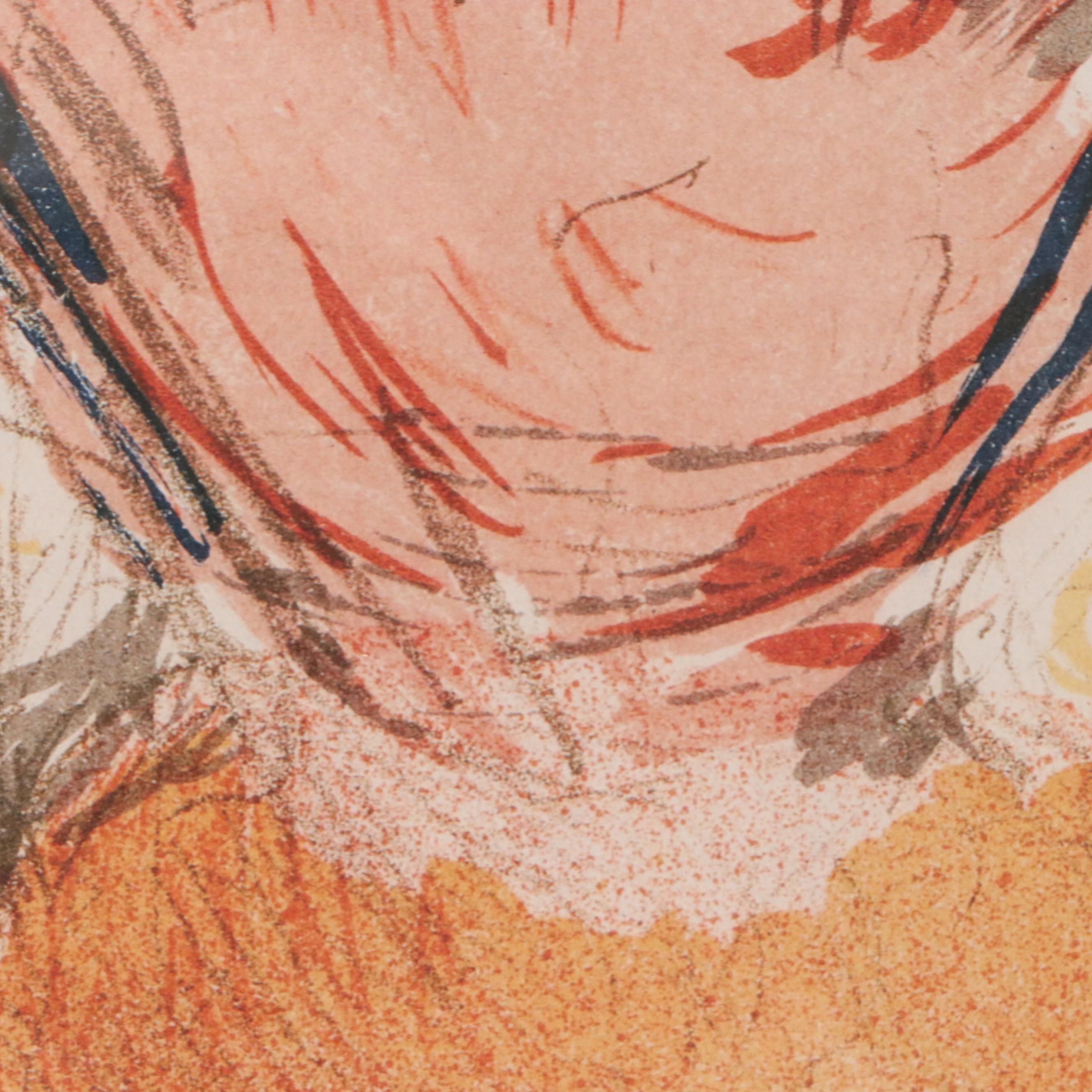 Offset Lithograph Poster After Toulouse-Lautrec "Mlle. Marcelle Lender," 1994