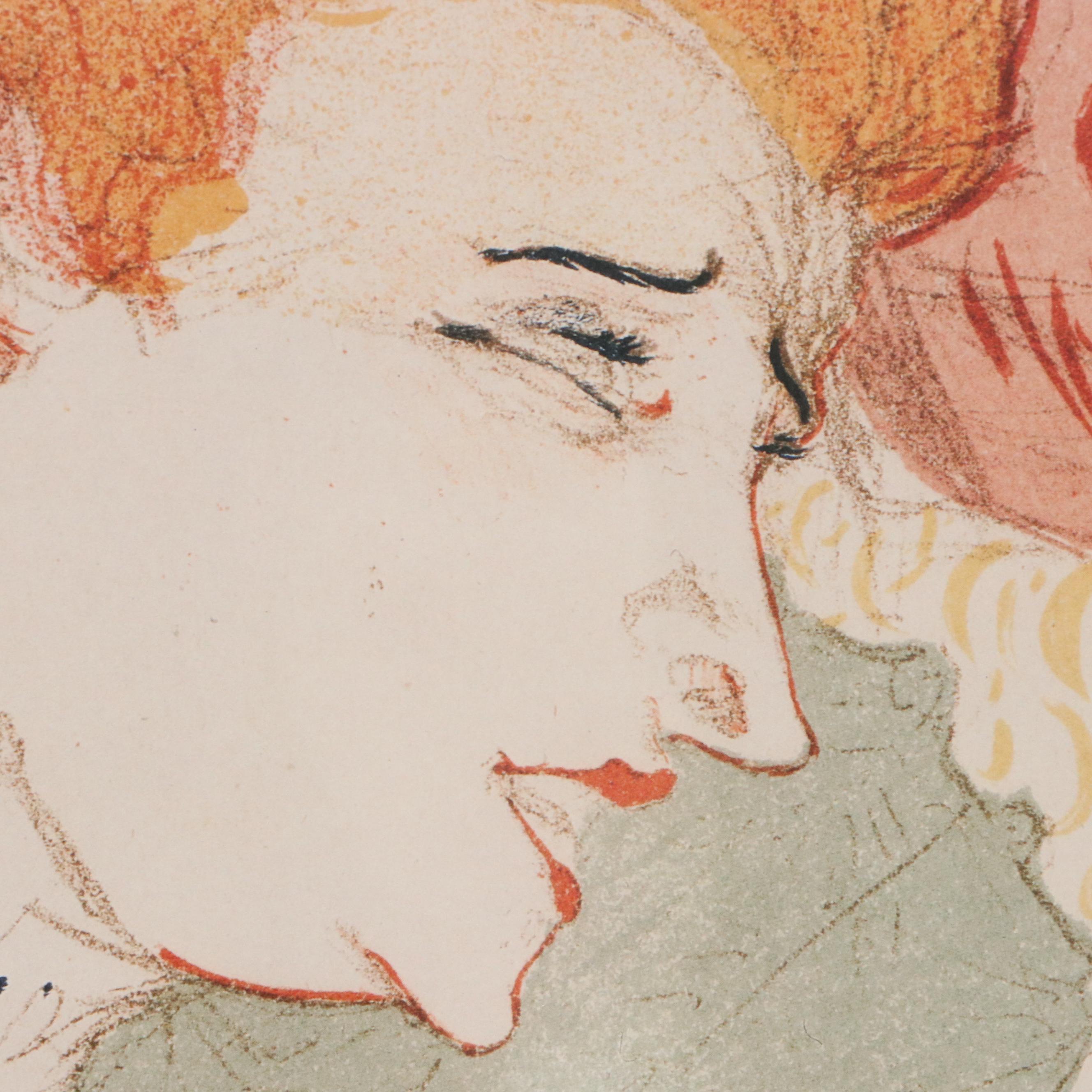 Offset Lithograph Poster After Toulouse-Lautrec "Mlle. Marcelle Lender," 1994