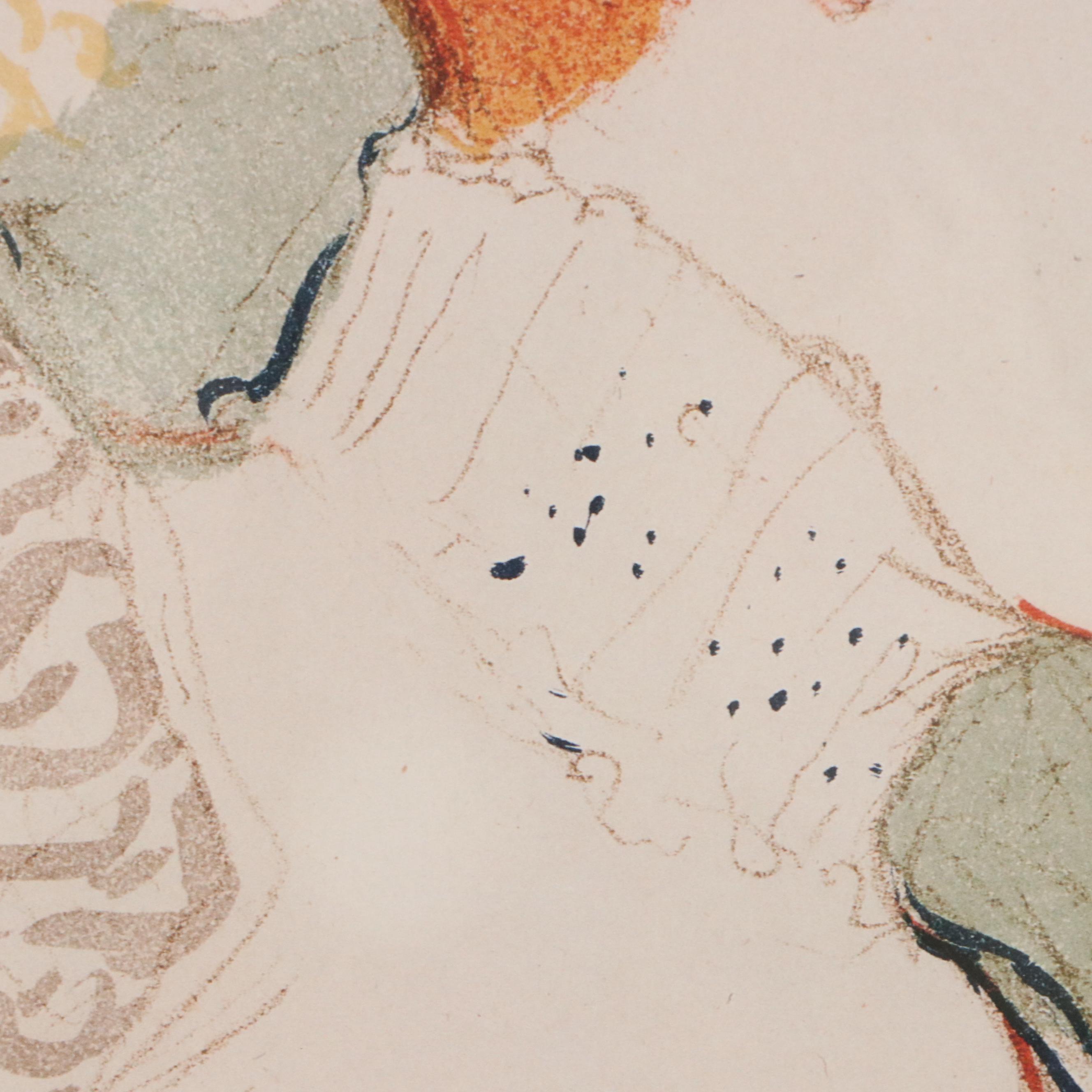 Offset Lithograph Poster After Toulouse-Lautrec "Mlle. Marcelle Lender," 1994