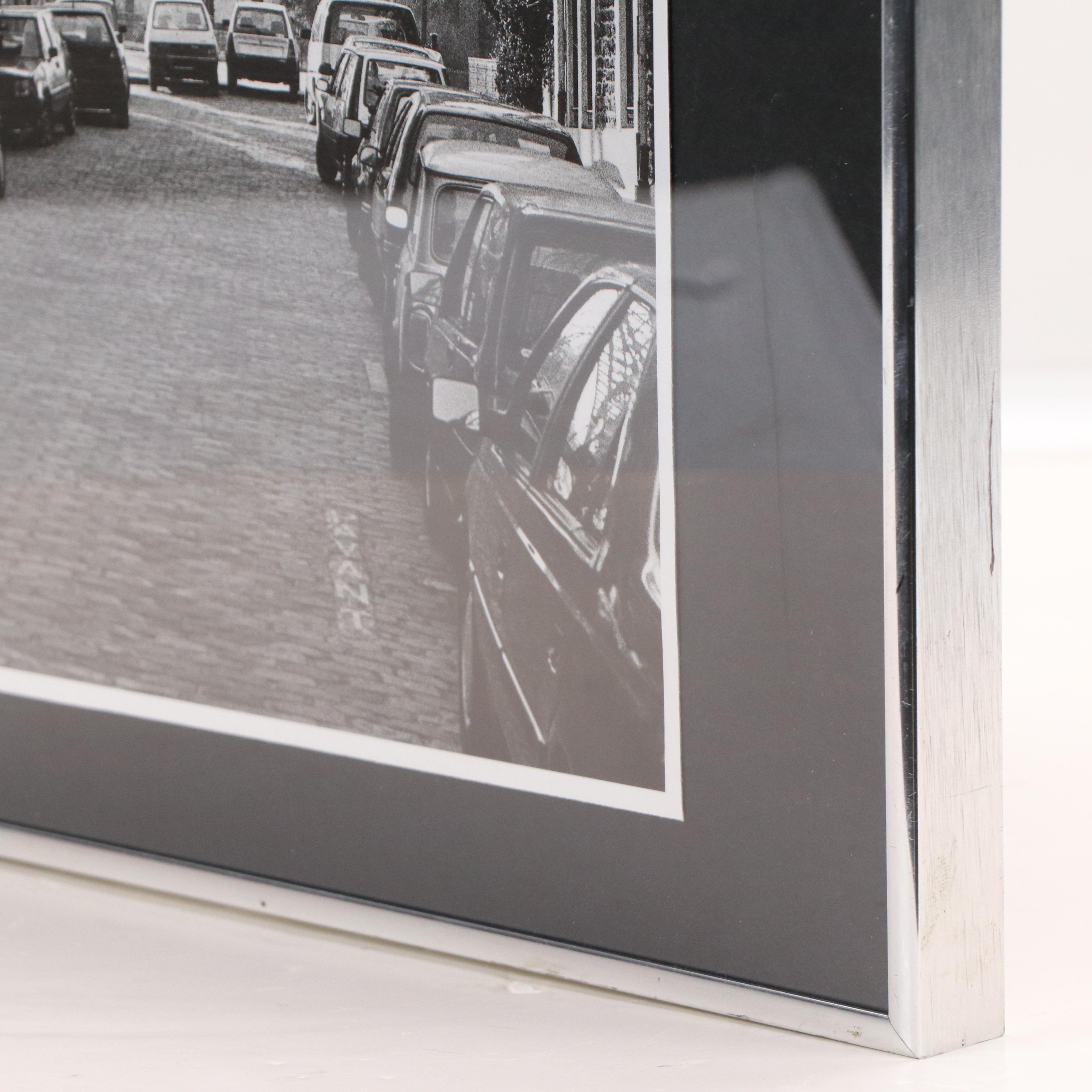 After Clay Davidson Offset Lithograph of Eiffel Tower Street View, 21st C.