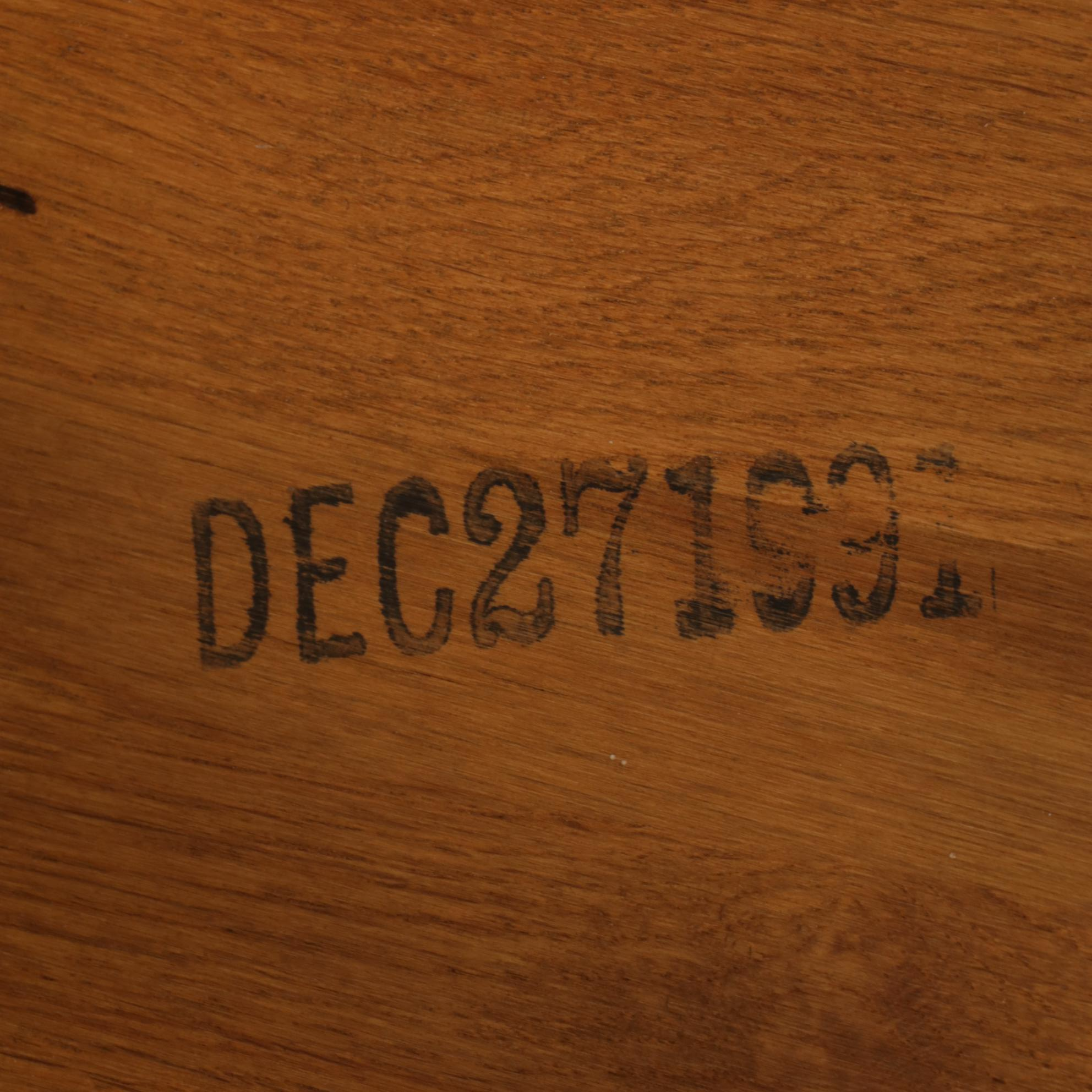 Oak Games Table with Four Press Back Chairs