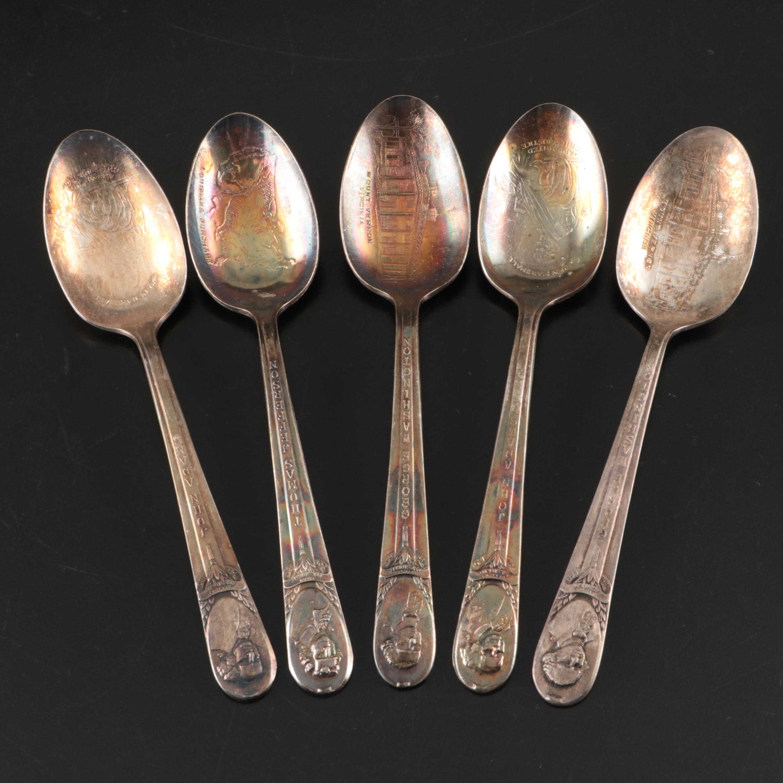 New York World's Fair 1939 with Other Silver Plate Souvenir Spoons