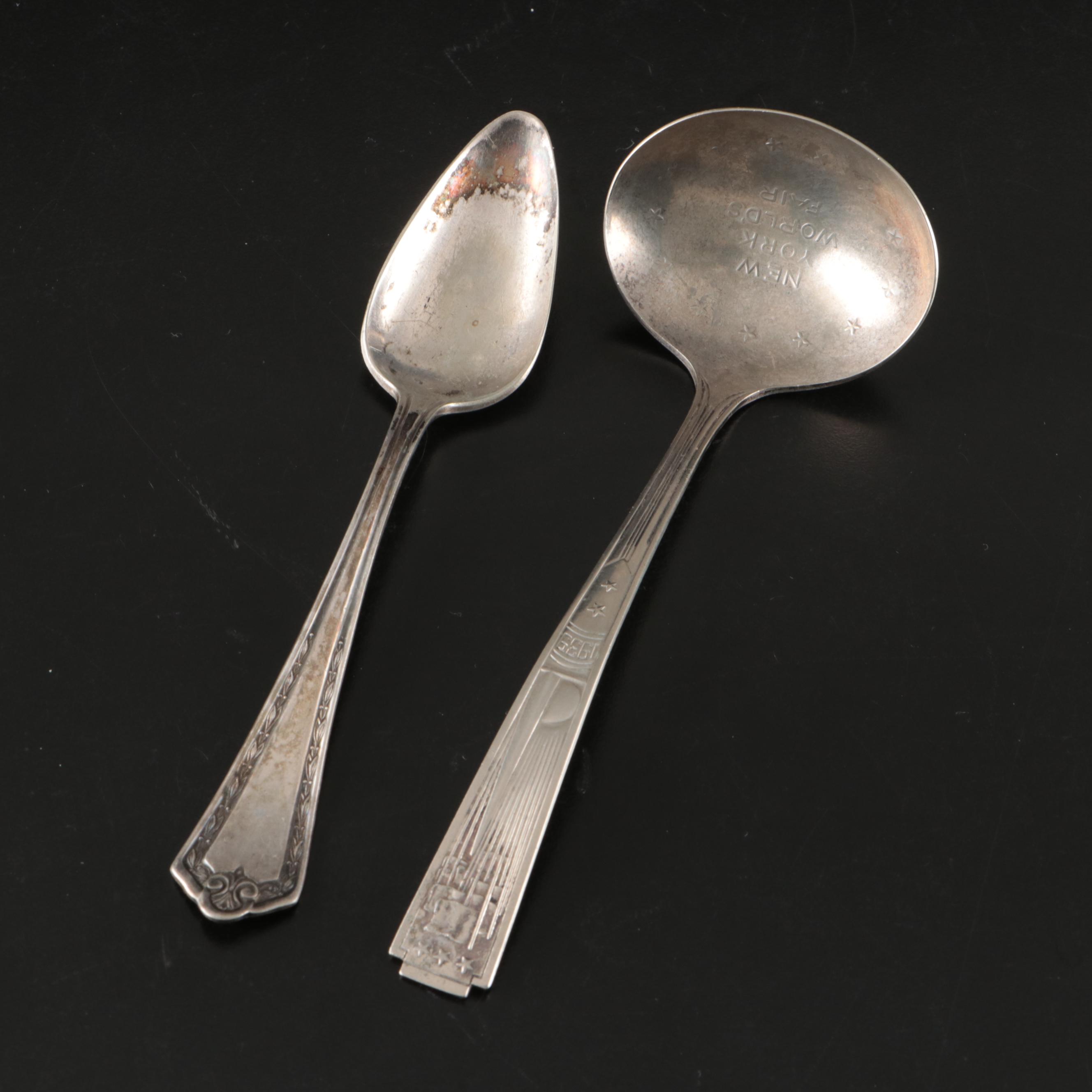 New York World's Fair 1939 with Other Silver Plate Souvenir Spoons