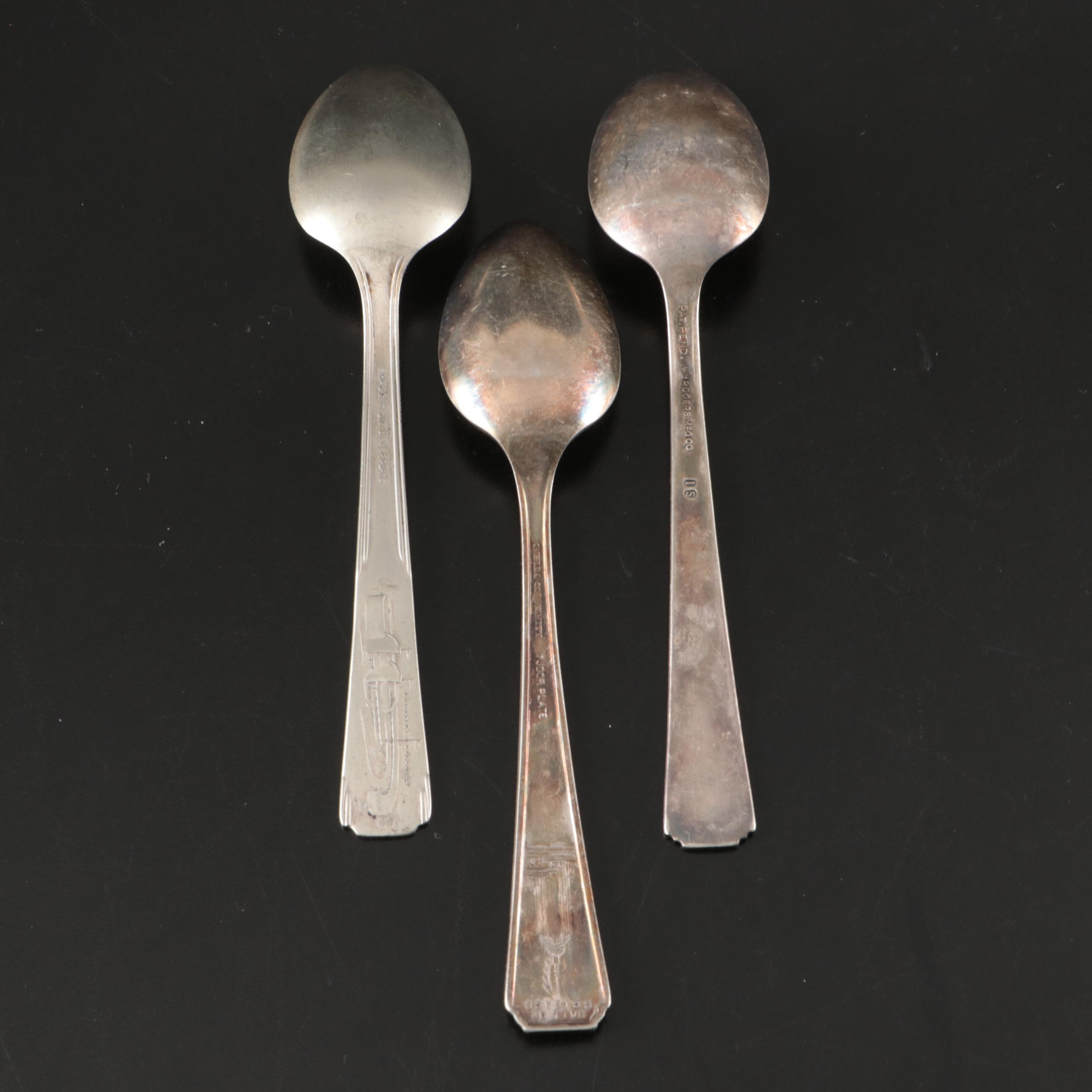 New York World's Fair 1939 with Other Silver Plate Souvenir Spoons