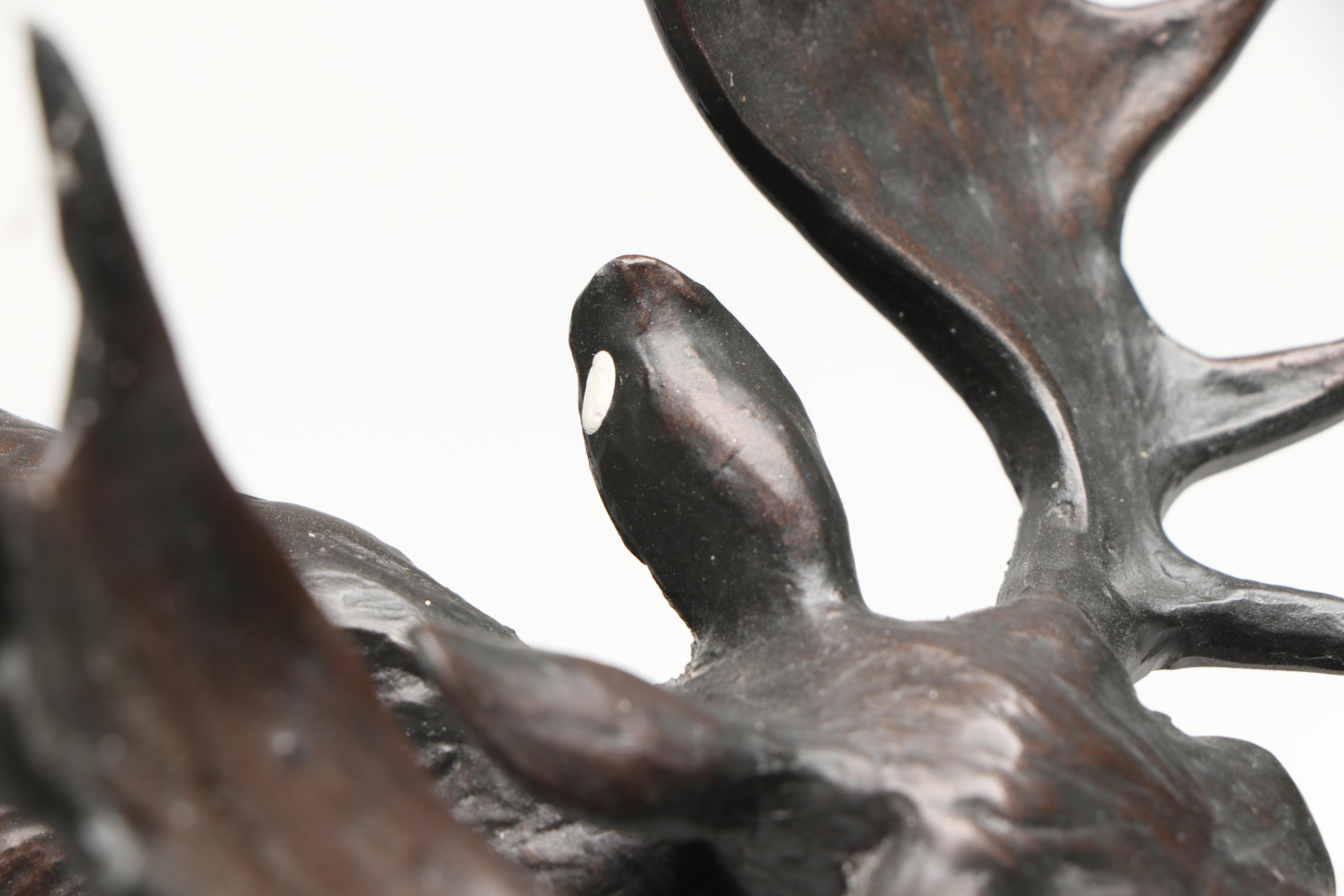 Pair of Bull Moose Rustic Table Lamps