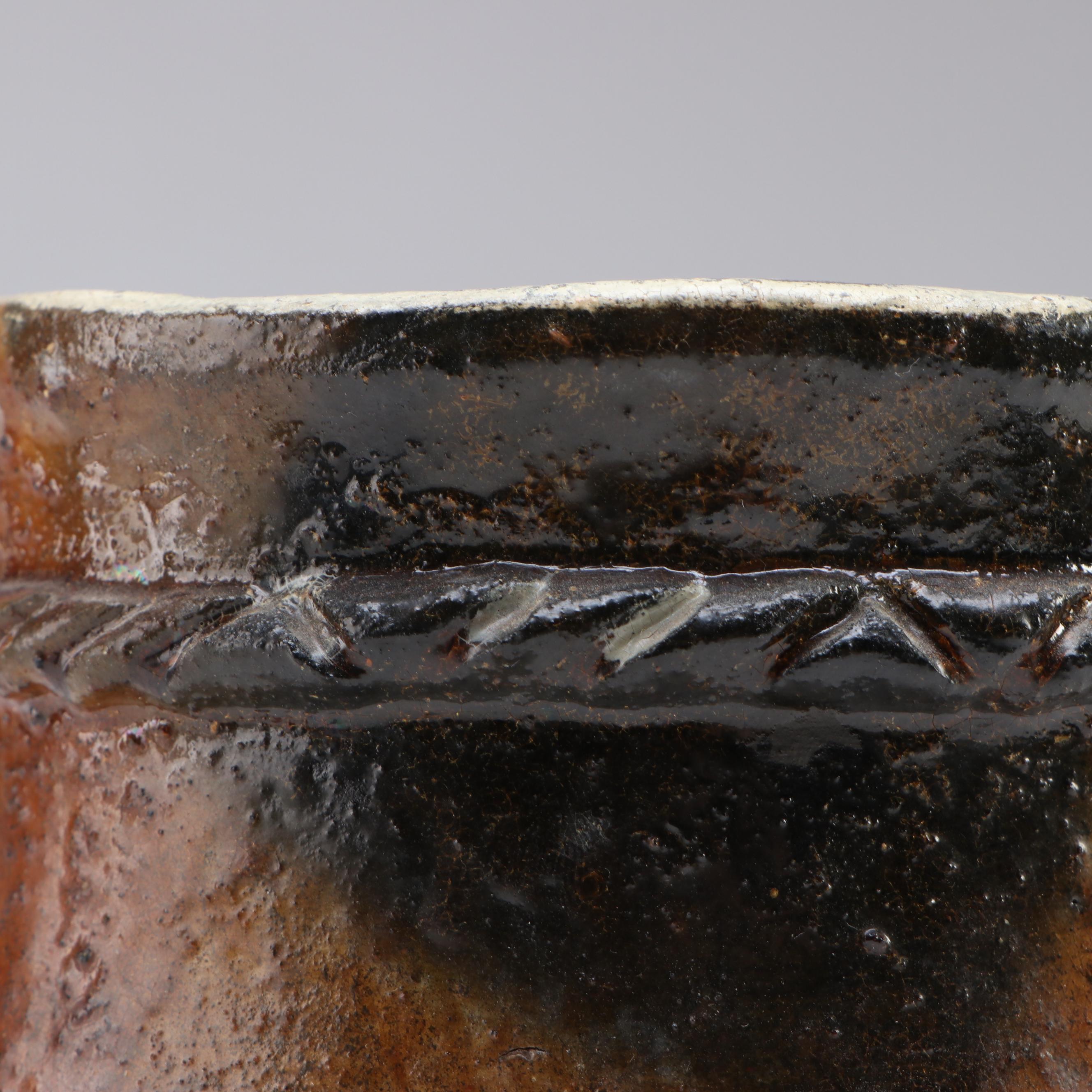 DeWitt Terracotta Face with Rustic Earthenware Pottery, Late 20th Century