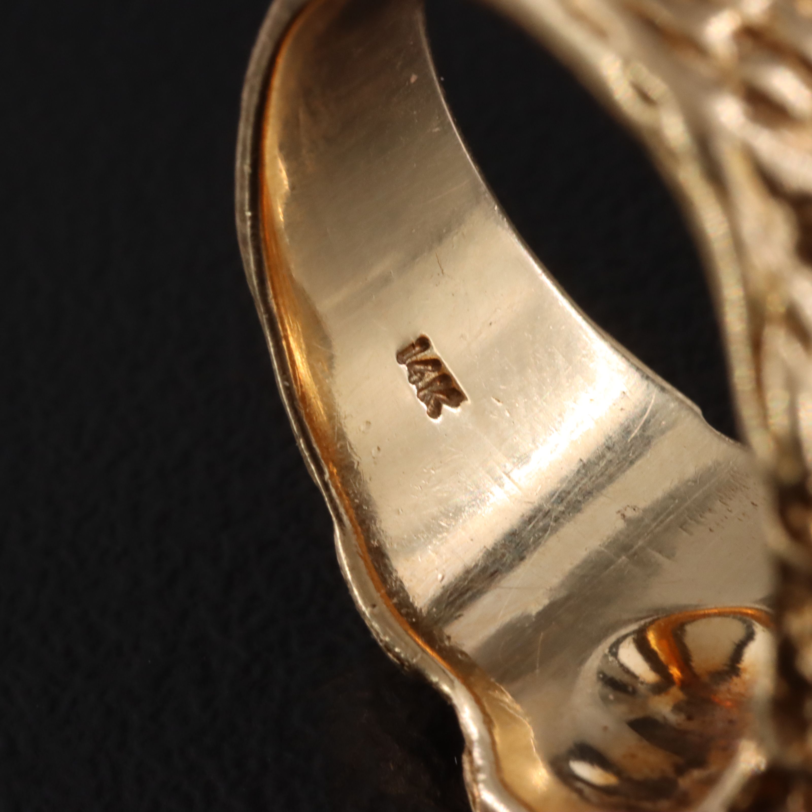 14K Diamond Eyed Mountain Lion Ring