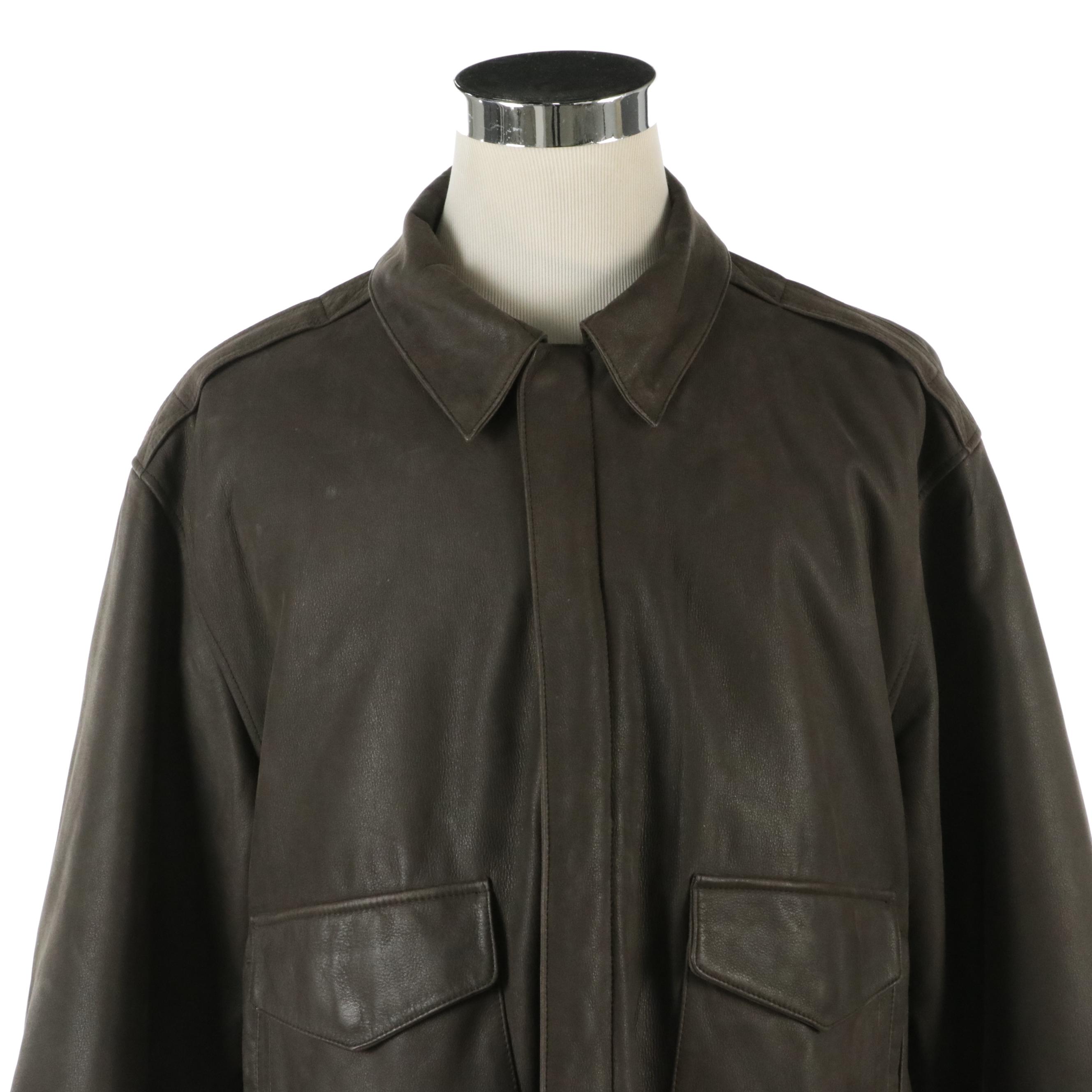 Men's G-III Reproduction Leather Bomber Jacket