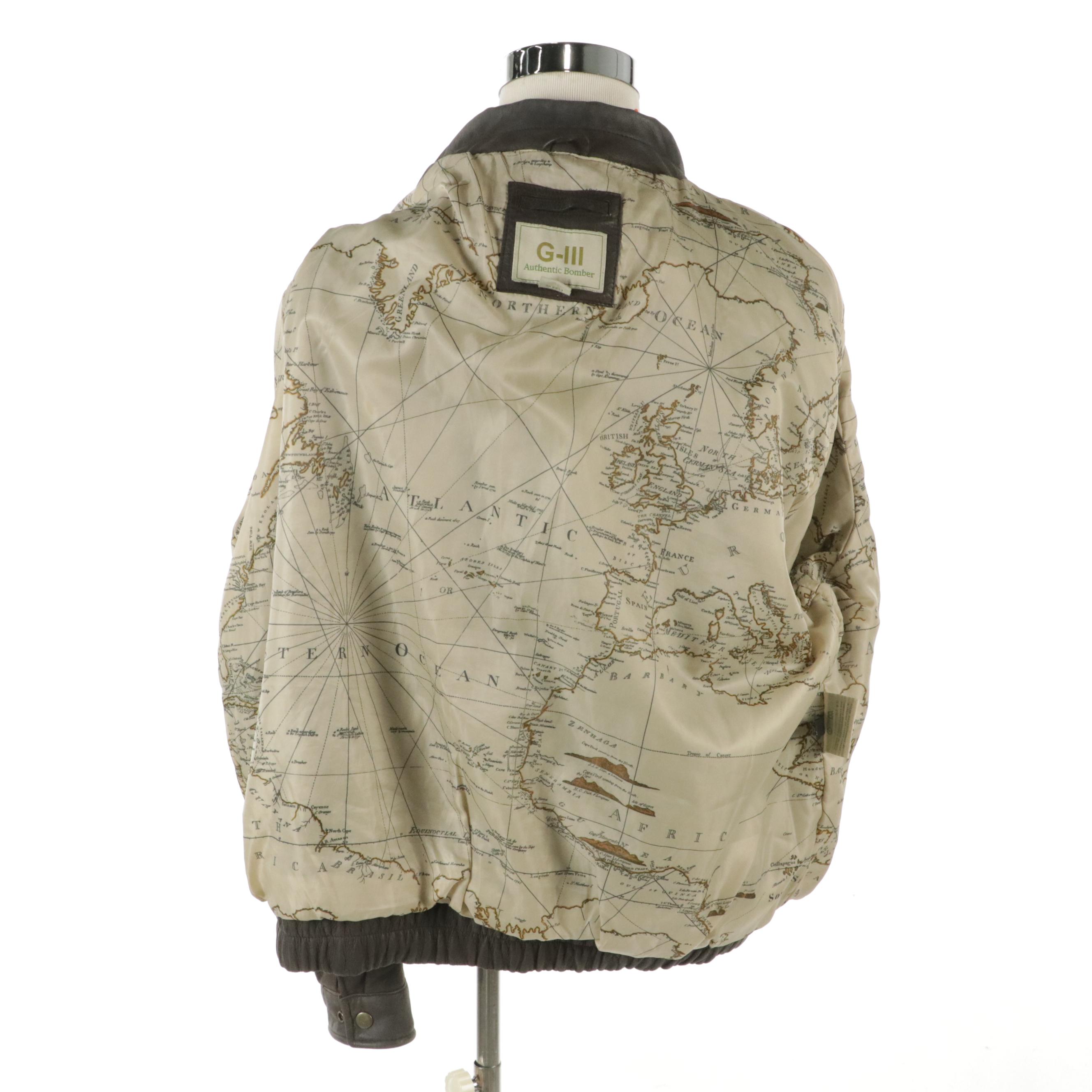 Men's G-III Reproduction Leather Bomber Jacket