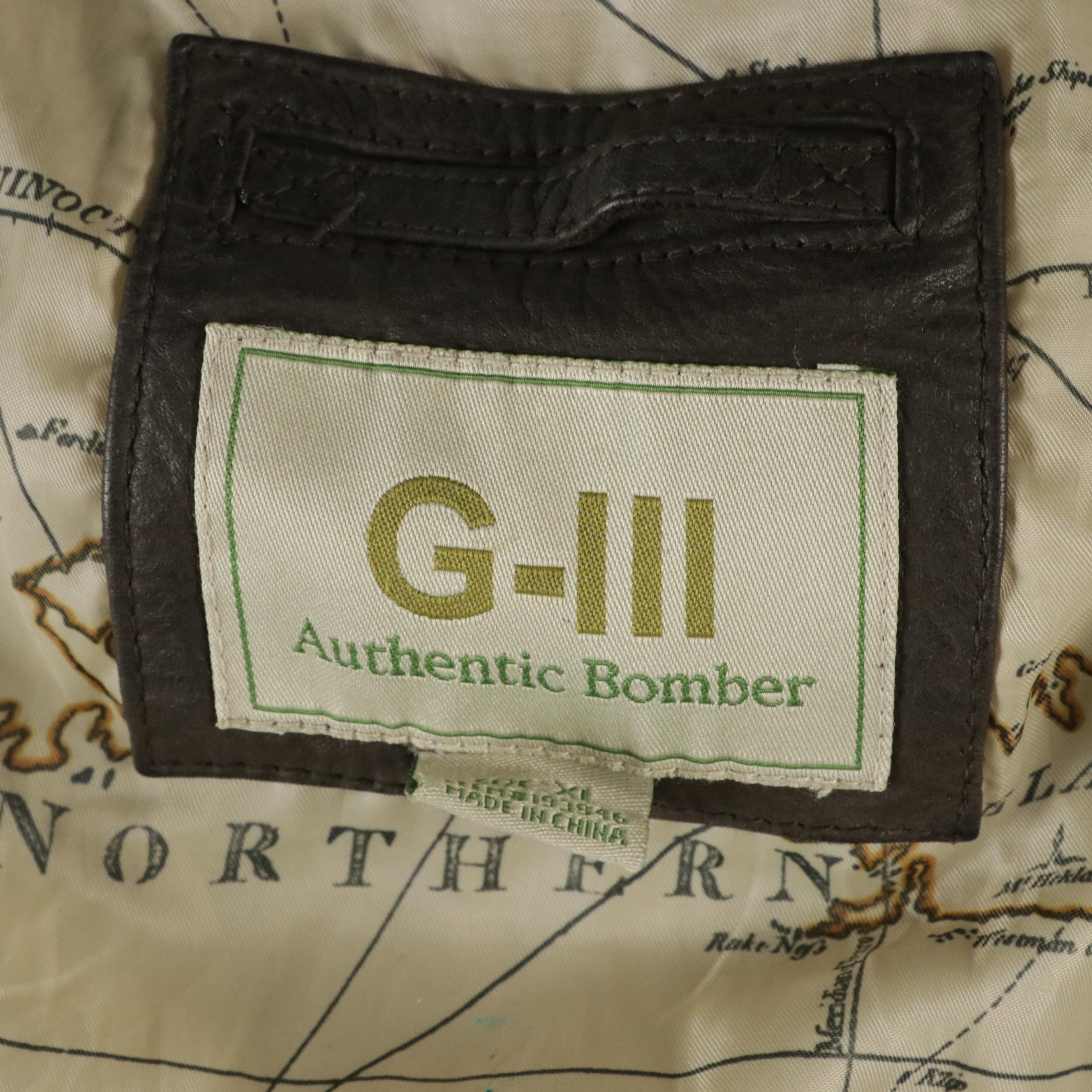 Men's G-III Reproduction Leather Bomber Jacket