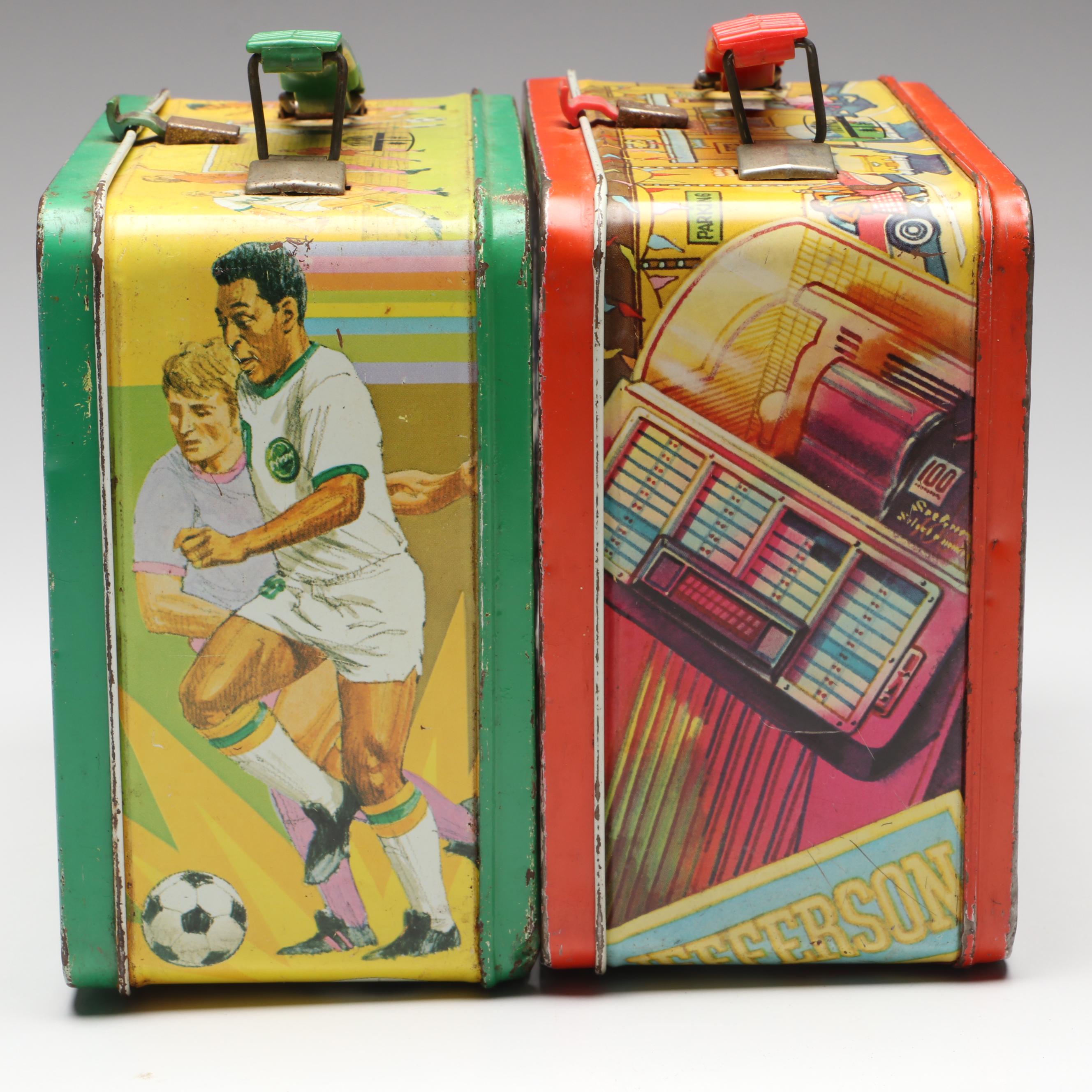 King-Seeley Thermos Co. "Happy Days" and "Pelé" Lunchboxes, 1970s