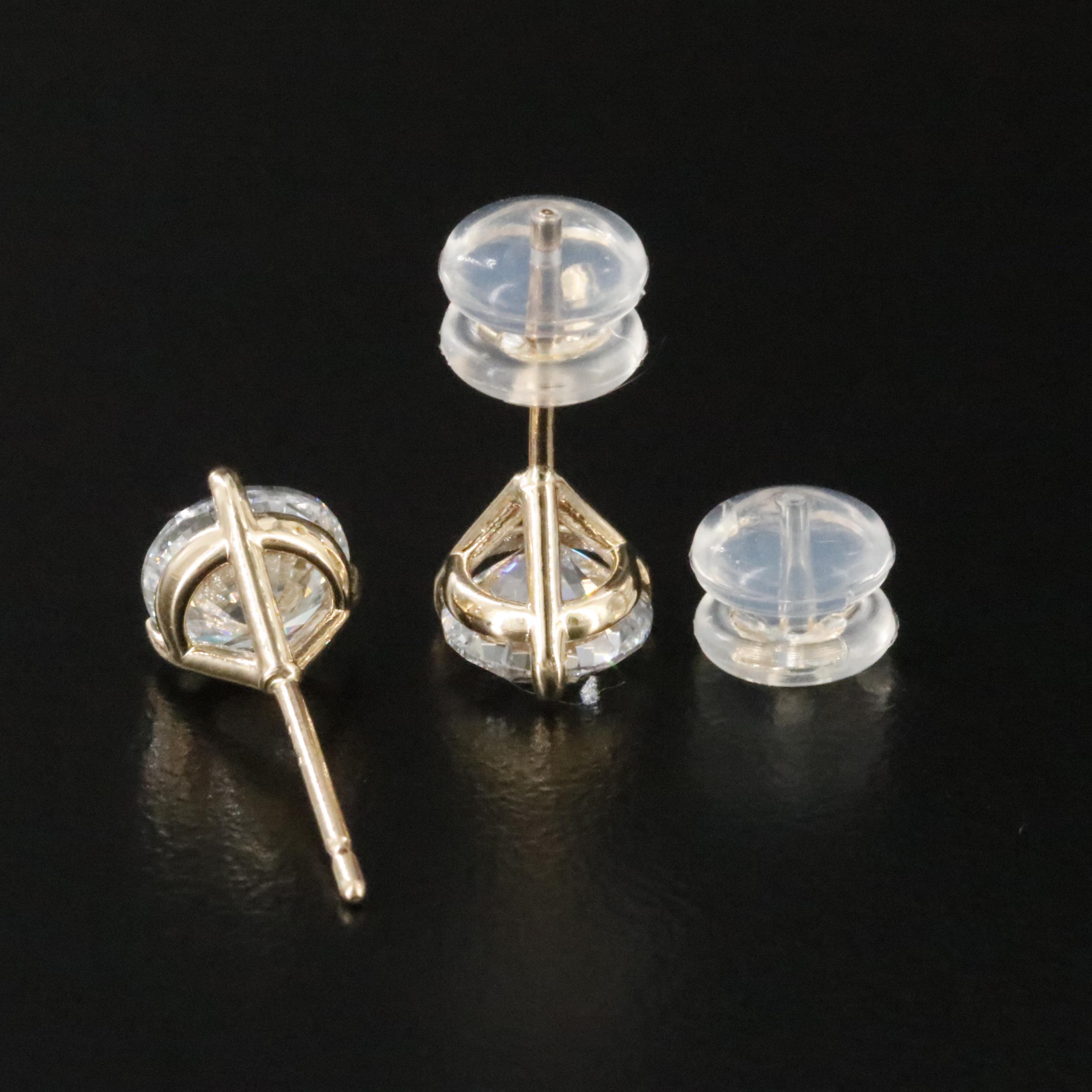 14K 1.97 CTW Lab Grown Diamond Solitaire Earrings