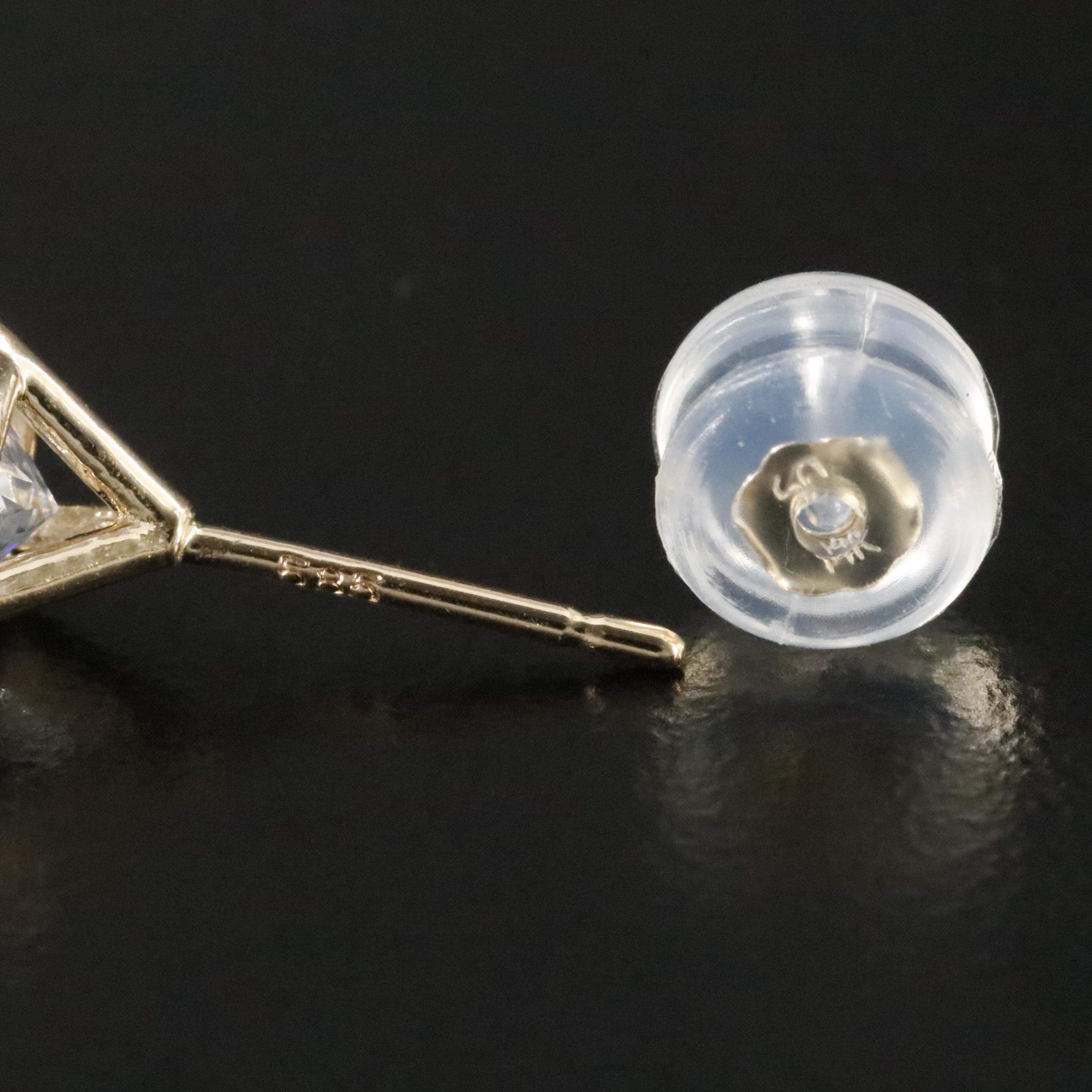 14K 1.97 CTW Lab Grown Diamond Solitaire Earrings