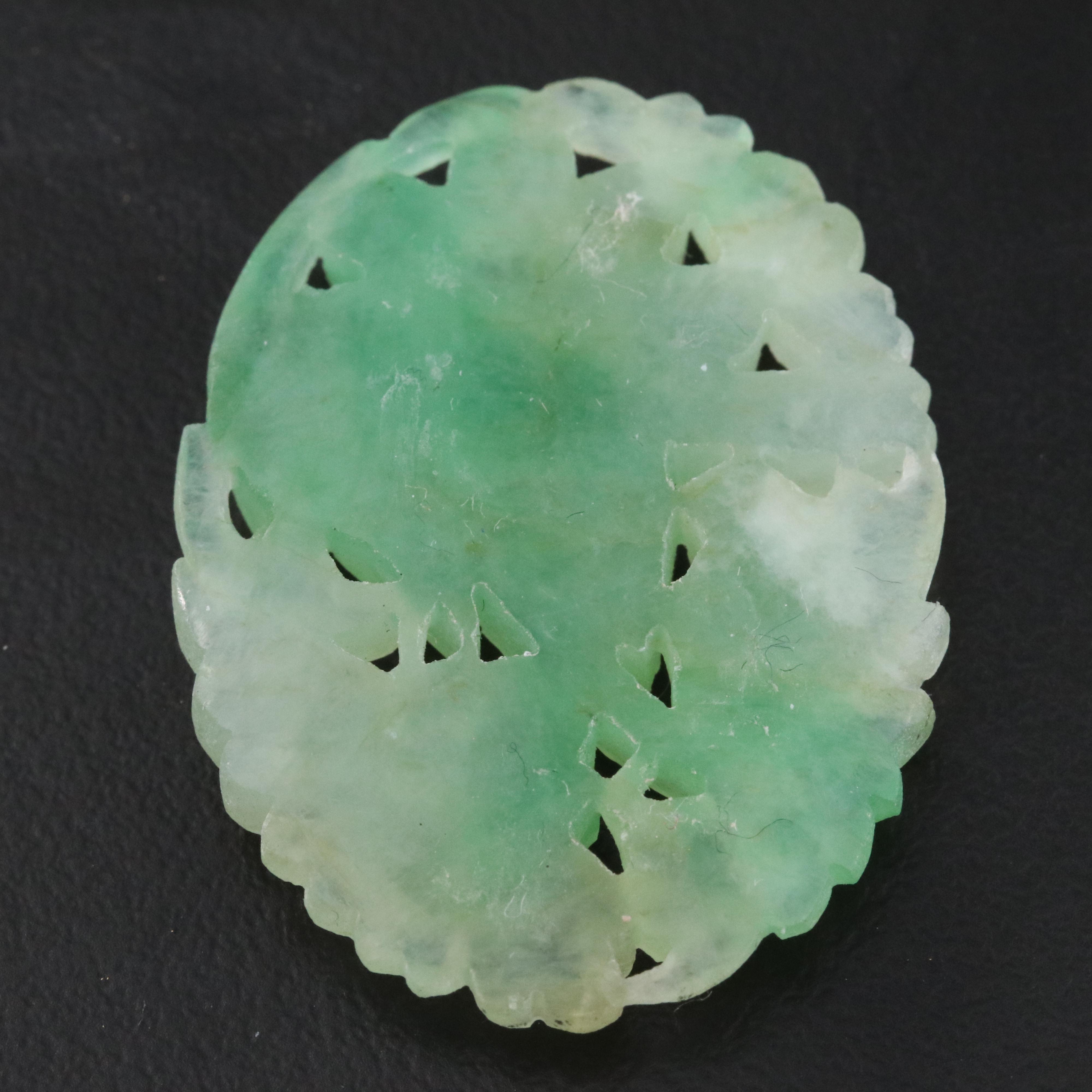 Jadeite Bracelet and Carved Disk