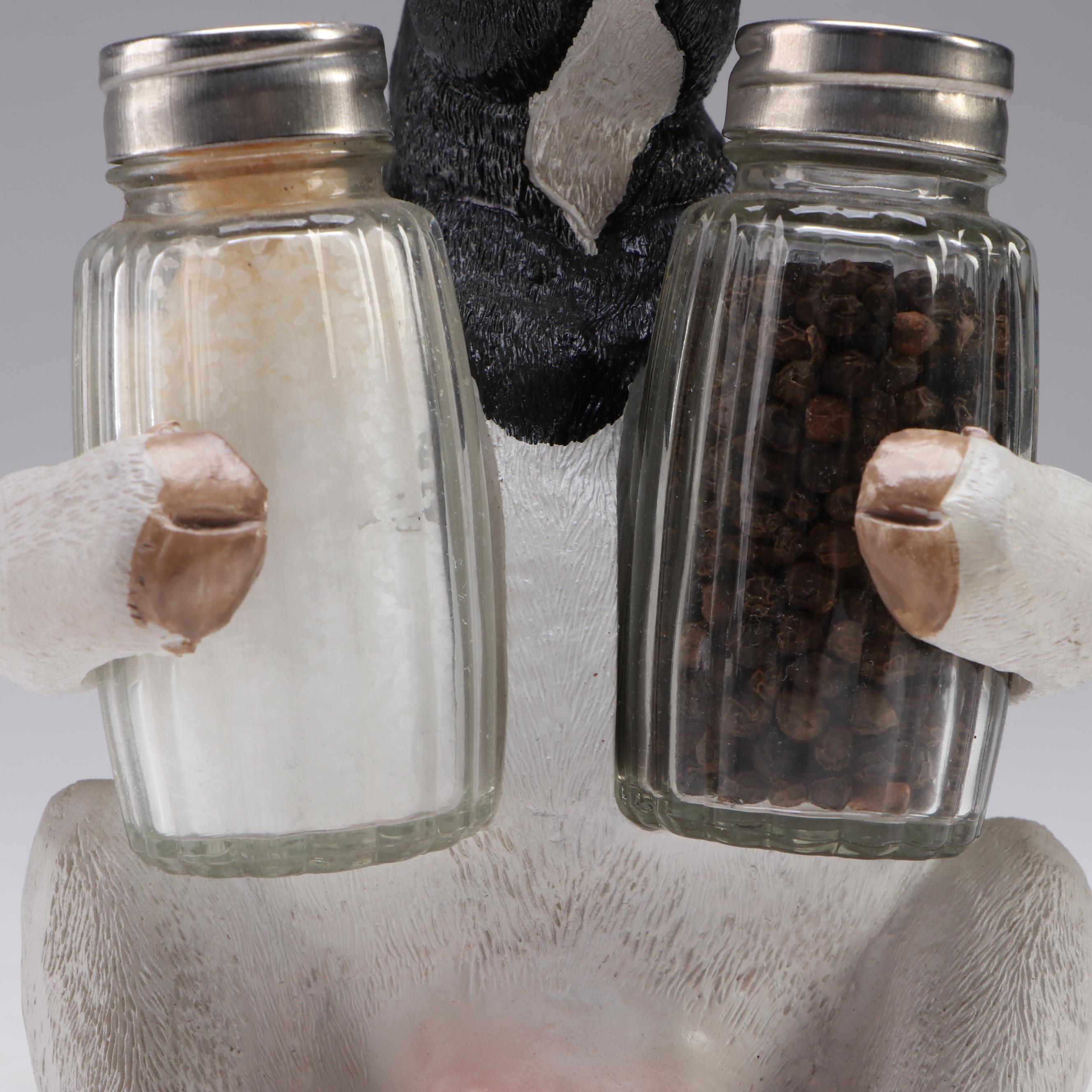 Sitting Cow Salt and Pepper Shaker Caddy